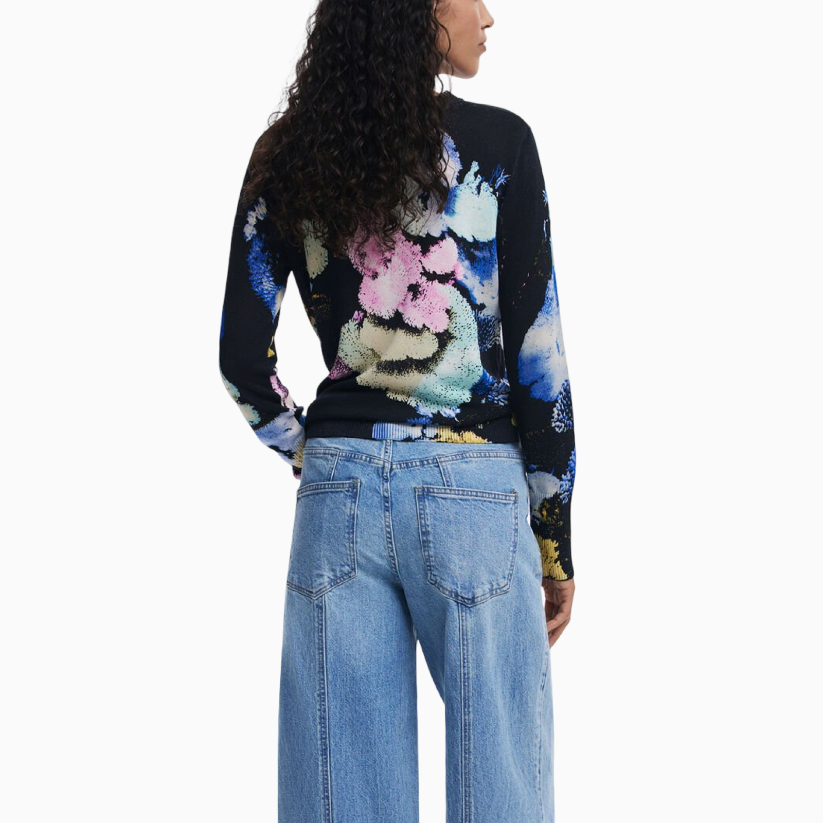 Дамски пуловер Desigual Women Sweater 25WWJF46 5025 Back View