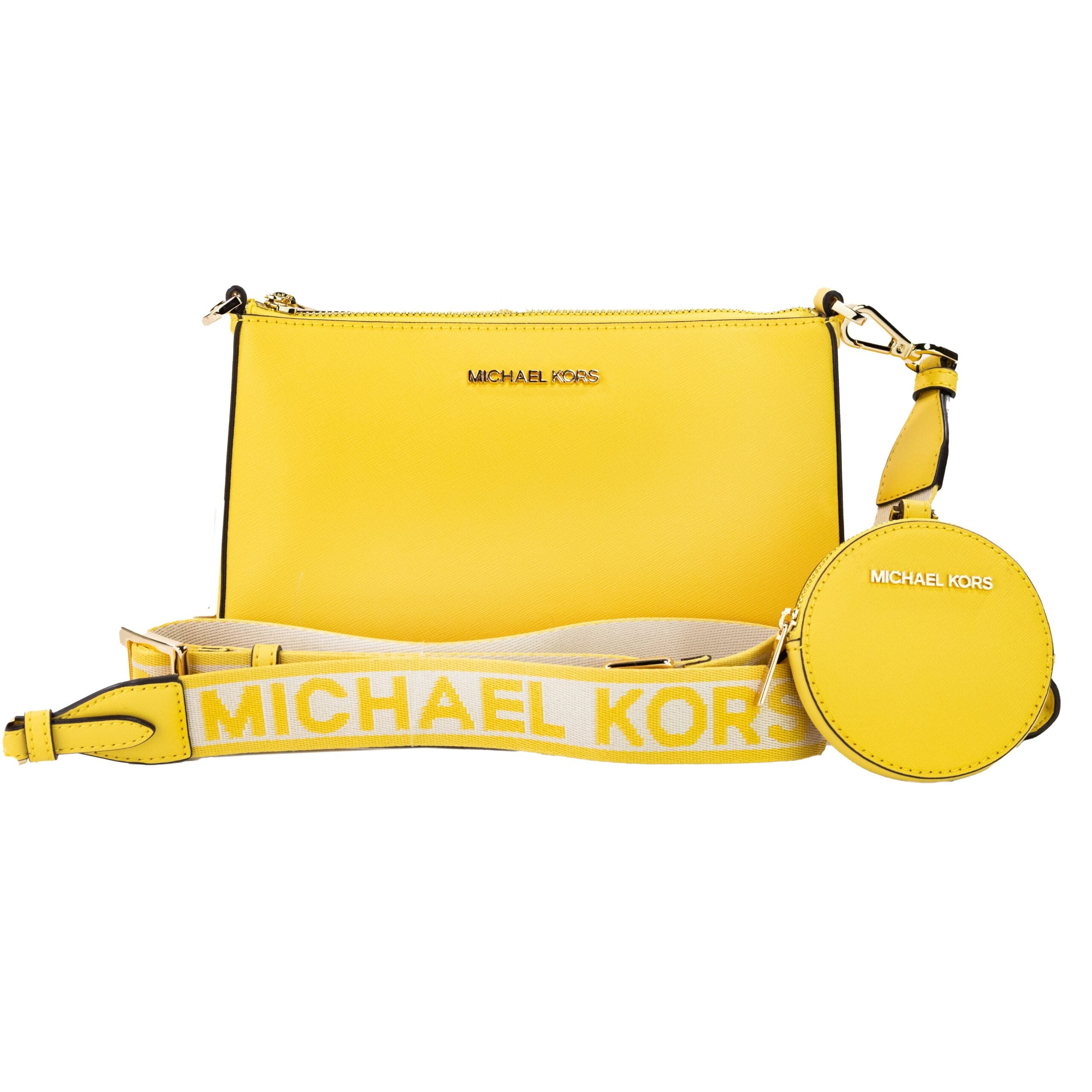 Портмоне за чанта Michael Kors Jet Set Daffodil Vegan Crossbody Tech Attachment Bag