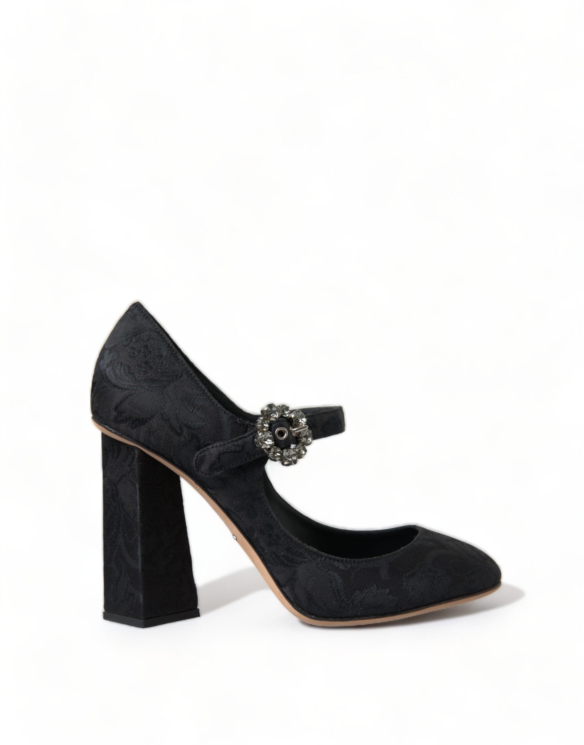 Dolce &amp; Gabbana шикозни черни брокатени помпи Mary Janes