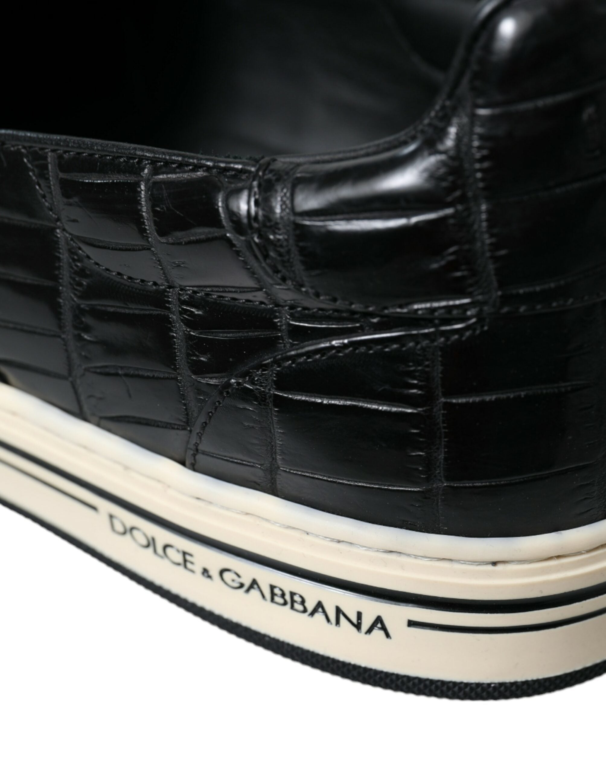 Dolce &amp; Gabbana Елегантни ниски кецове от крокодилска кожа