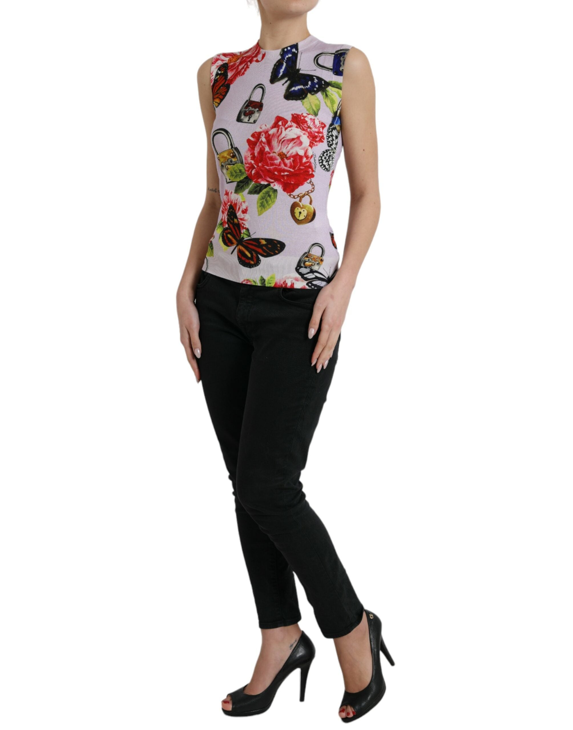 Елегантен потник Dolce &amp; Gabbana от смес от кашмир и коприна