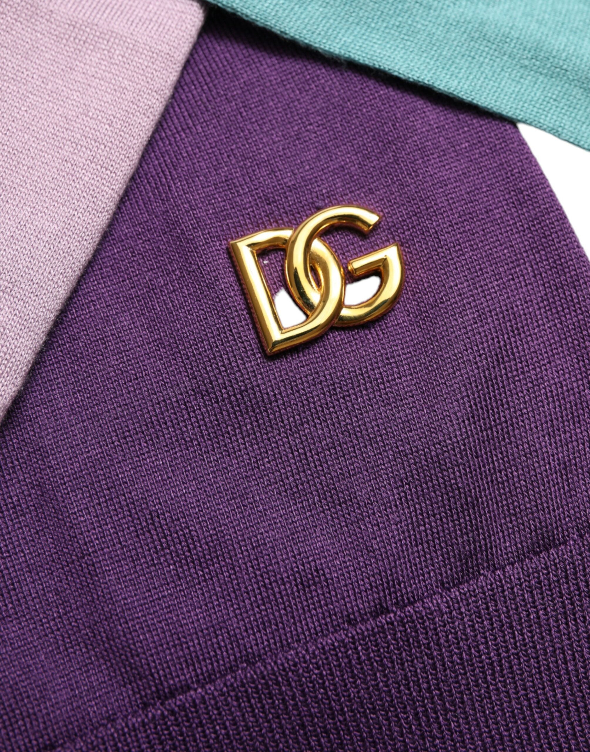 Многоцветен копринен пуловер с панделка Dolce &amp; Gabbana