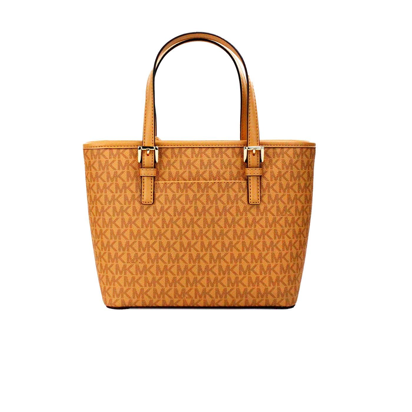 Michael Kors Jet Set Cider PVC Кожена XS Carryall Горна чанта с цип Портмоне