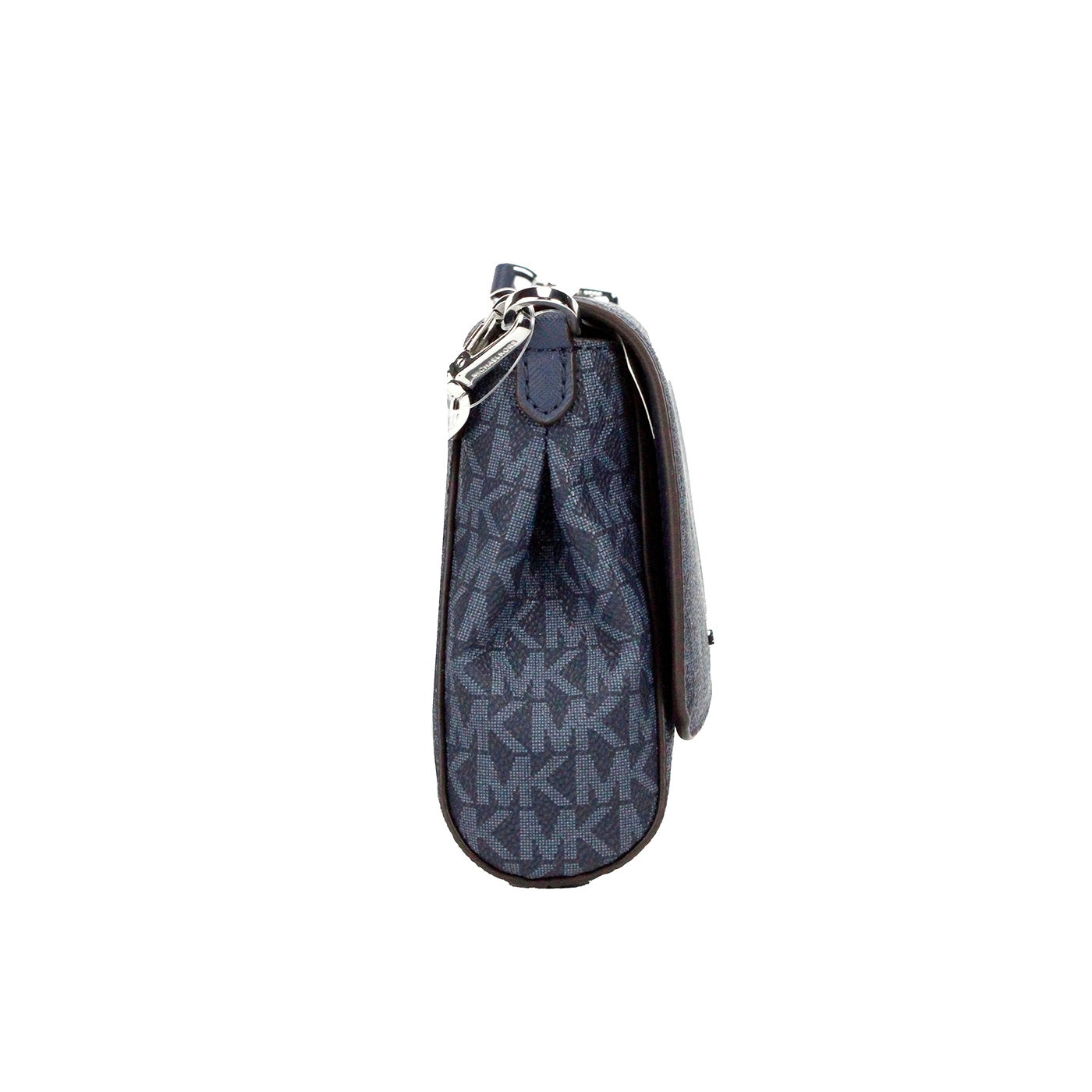 Michael Kors Jet Set Medium Navy Blue PVC Convertible Pouchette Bag Crossbody
