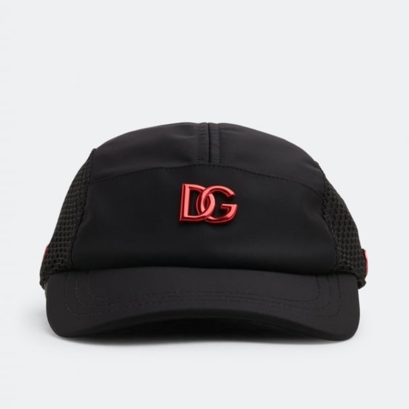 Мъжка черна шапка Dolce & Gabbana DG Logo 6 Panels Baseball Cap Front View