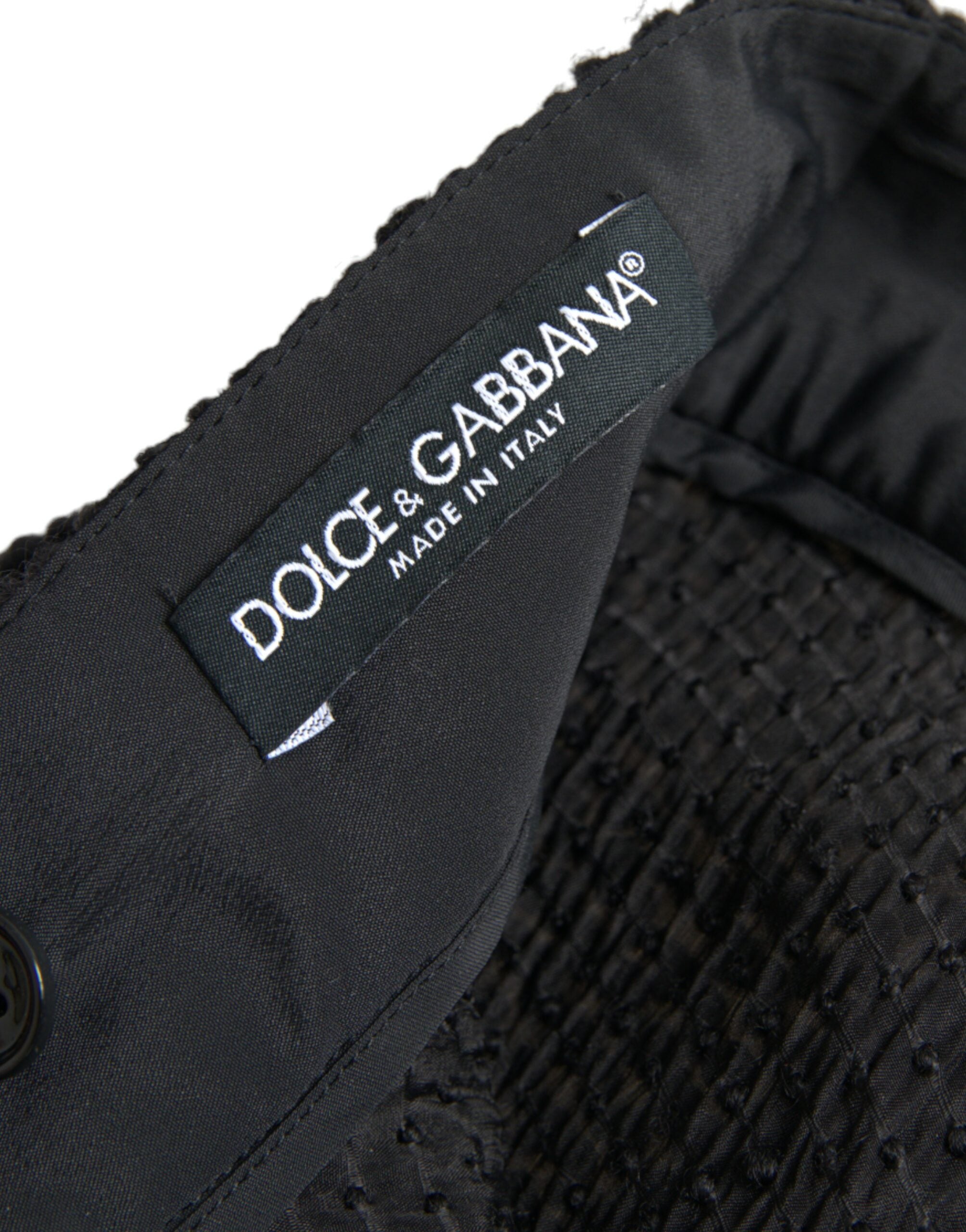 Dolce &amp; Gabbana черна пола с висока талия и дължина до коляното