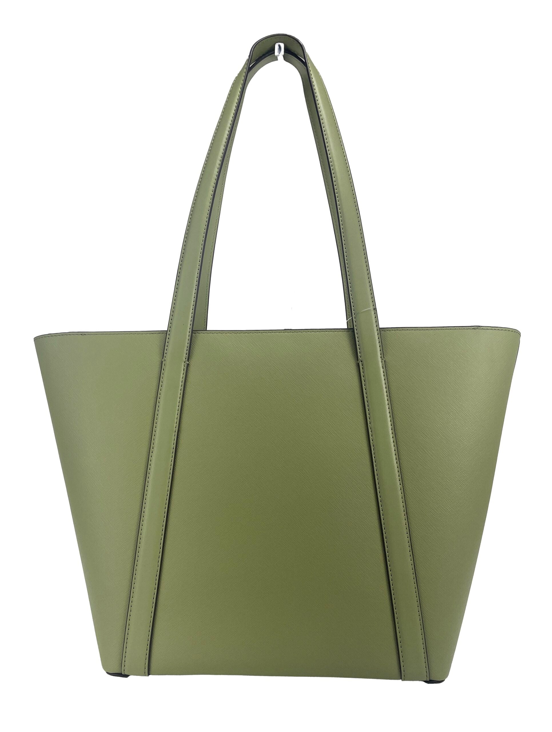 Голяма чанта Pratt с цип на рамо Michael Kors Light Sage