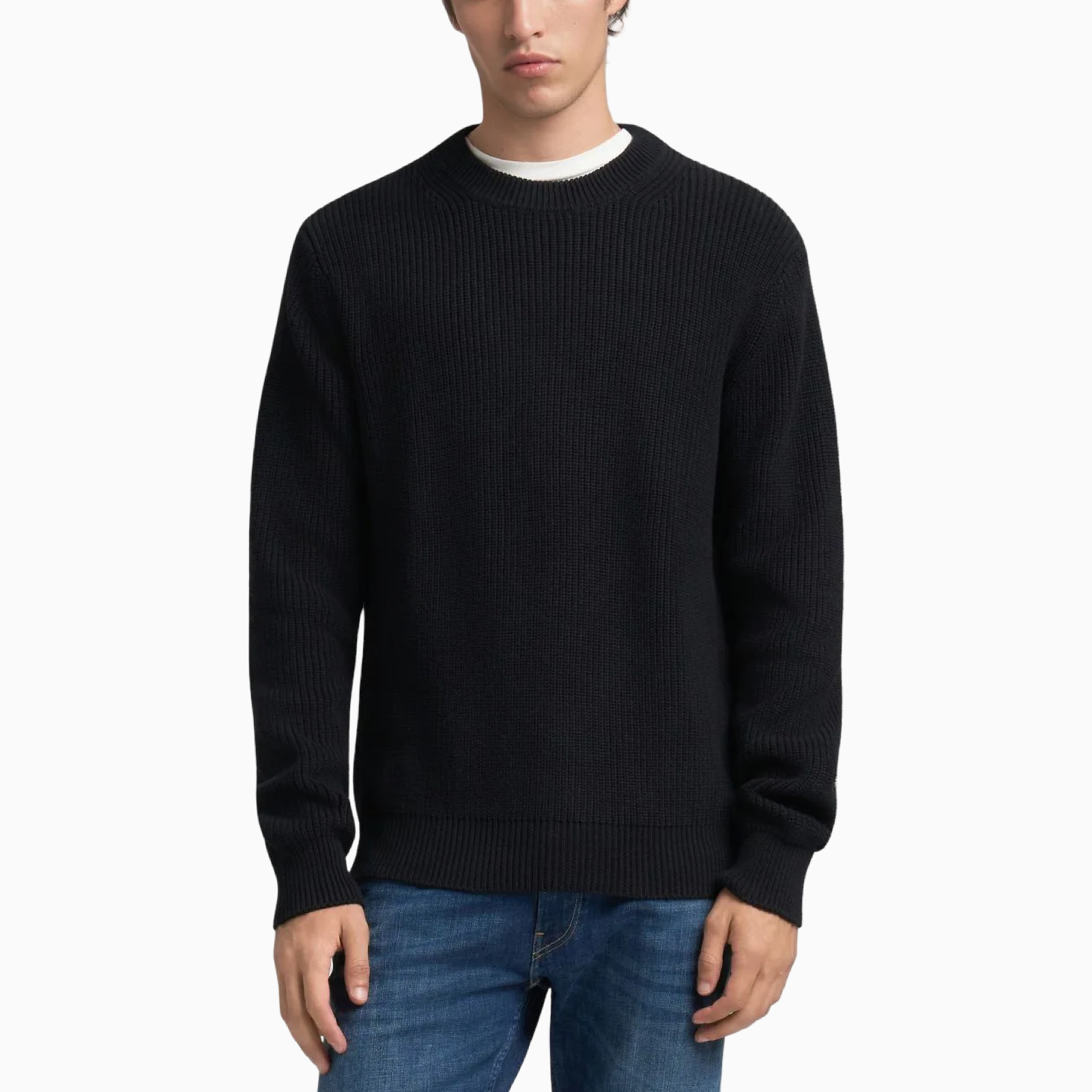Мъжки черен пуловер Replay Men Sweater UK4722.000.G23788 Front View