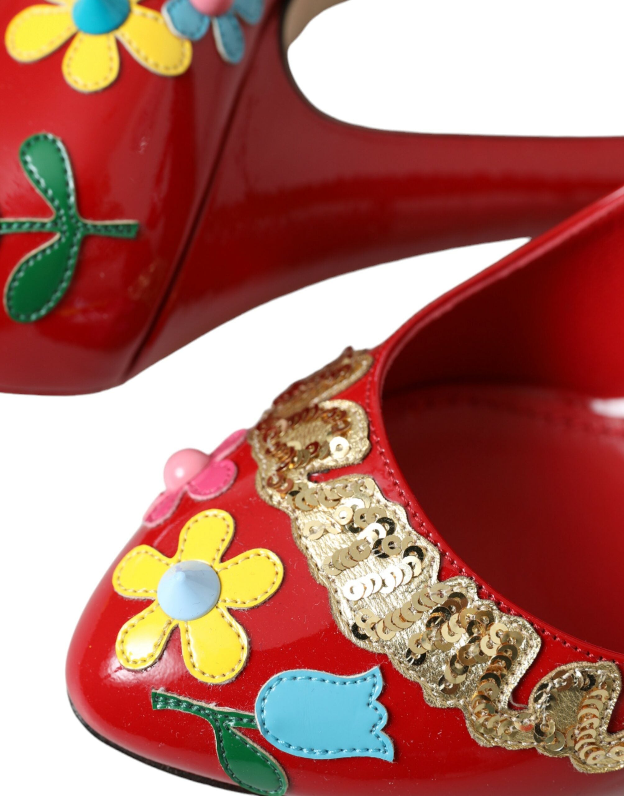 Dolce &amp; Gabbana Червени кожени обувки Mary Jane Pumps Heels