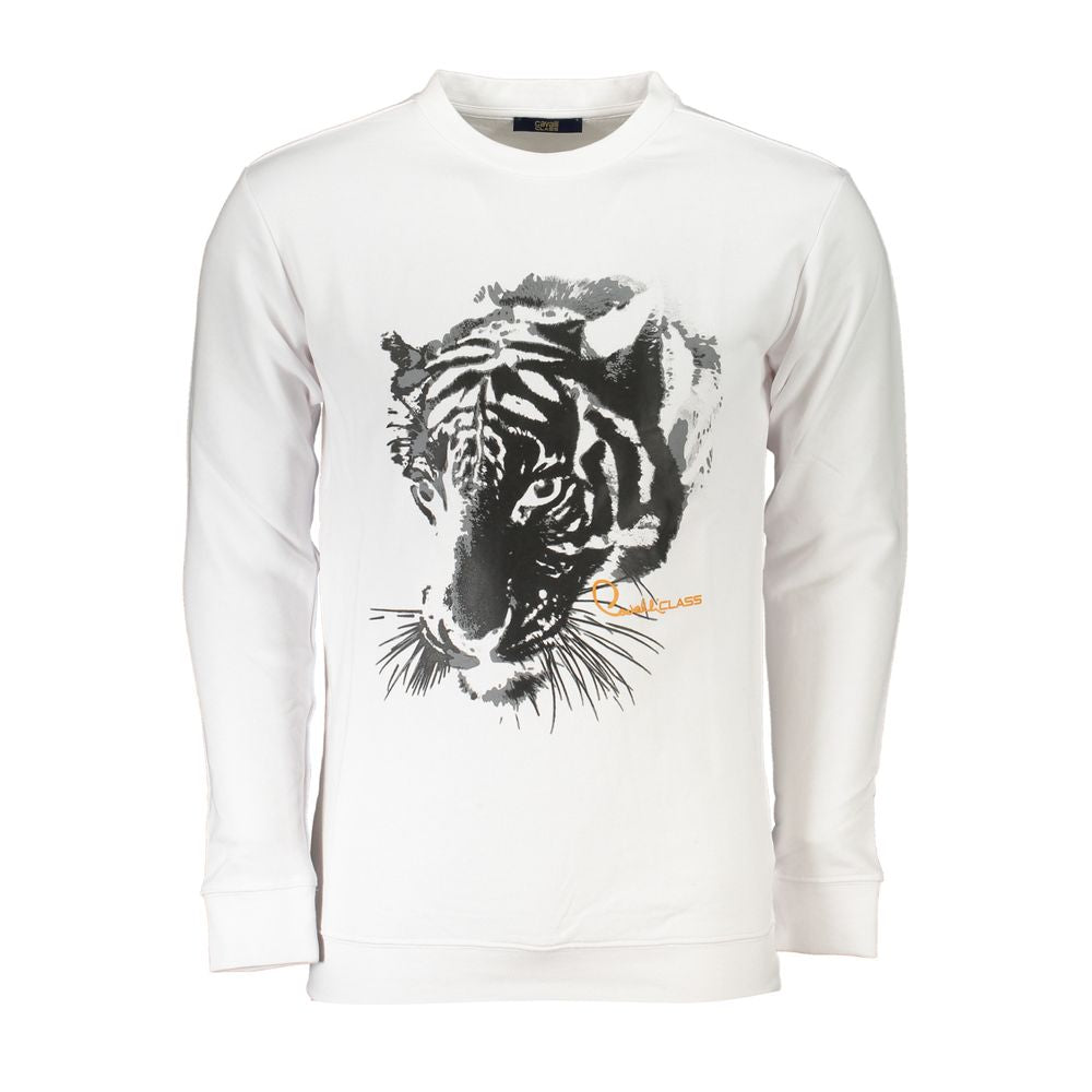 Мъжка памучна блуза Men’s sweatshirt Cavalli Class RXT65B CF062 00053 White front view
