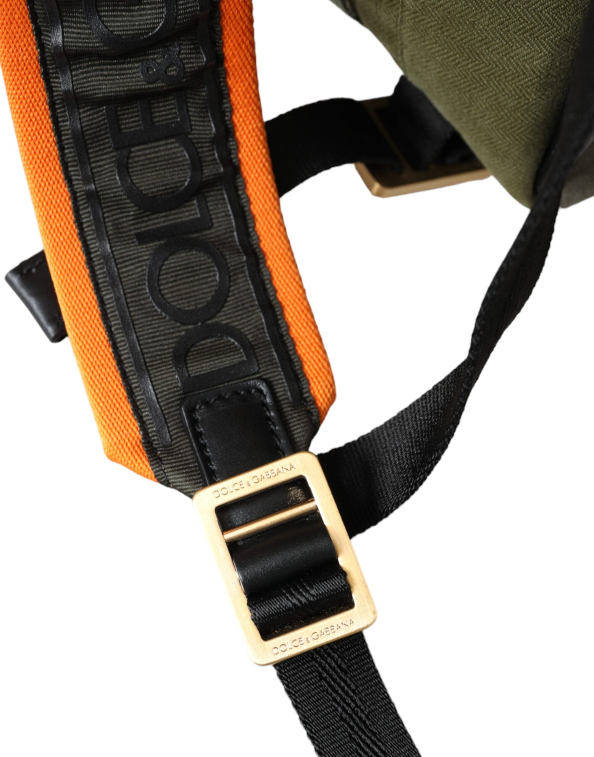 Dolce &amp; Gabbana Military Green Patchwork Rucksack Чанта за раница