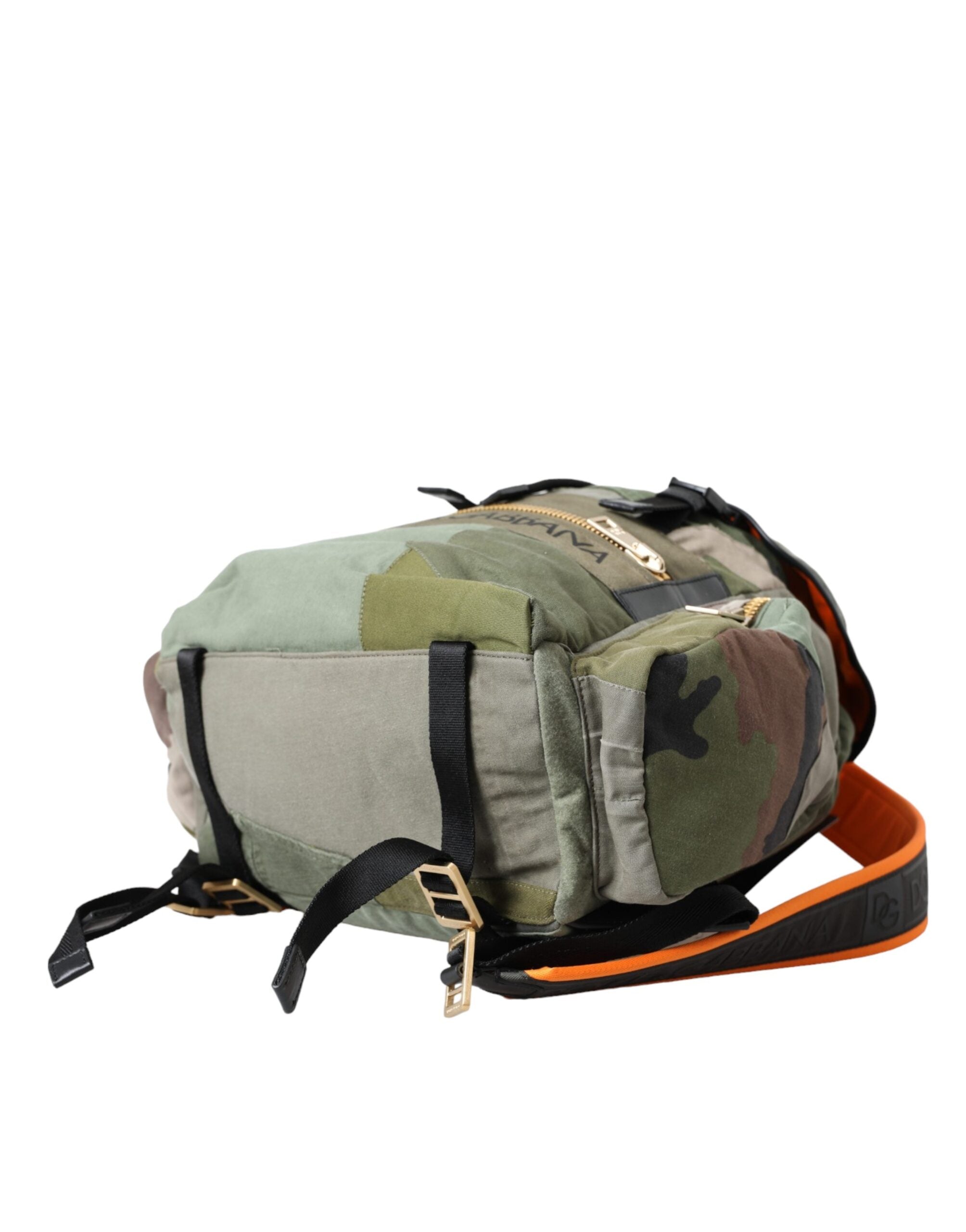 Dolce &amp; Gabbana Military Green Patchwork Rucksack Чанта за раница