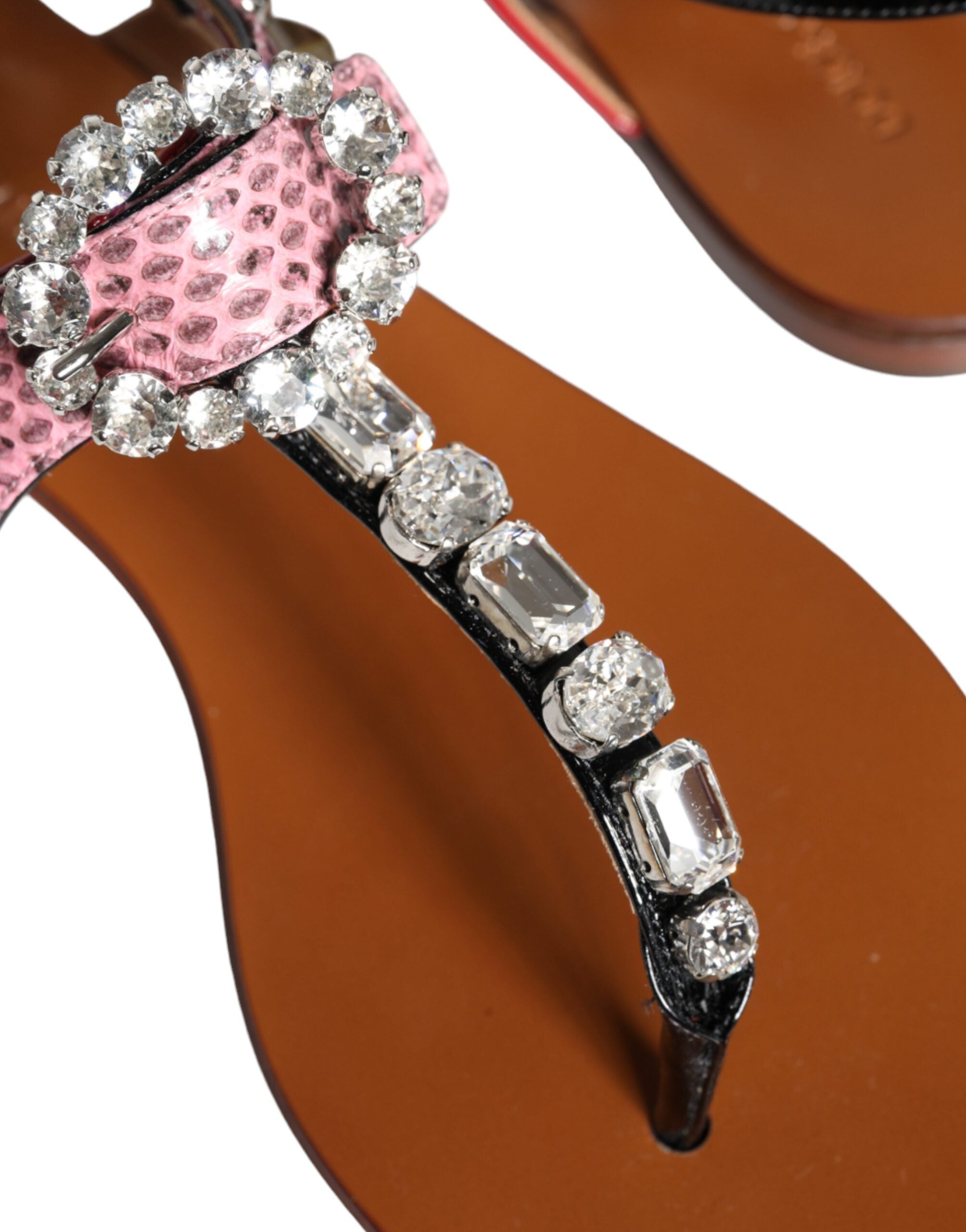 Dolce &amp; Gabbana многоцветни кристални сандали джапанки обувки