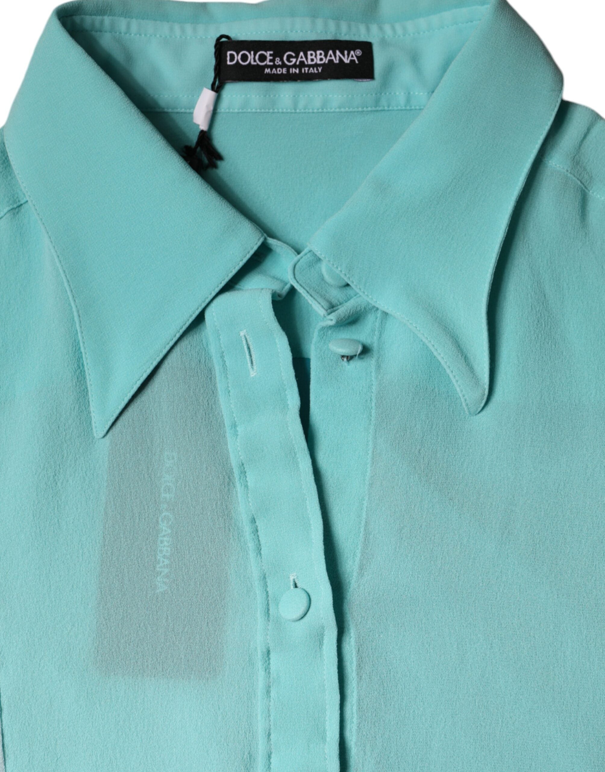 Многоцветна блуза с дълги ръкави и копчета на Dolce &amp; Gabbana