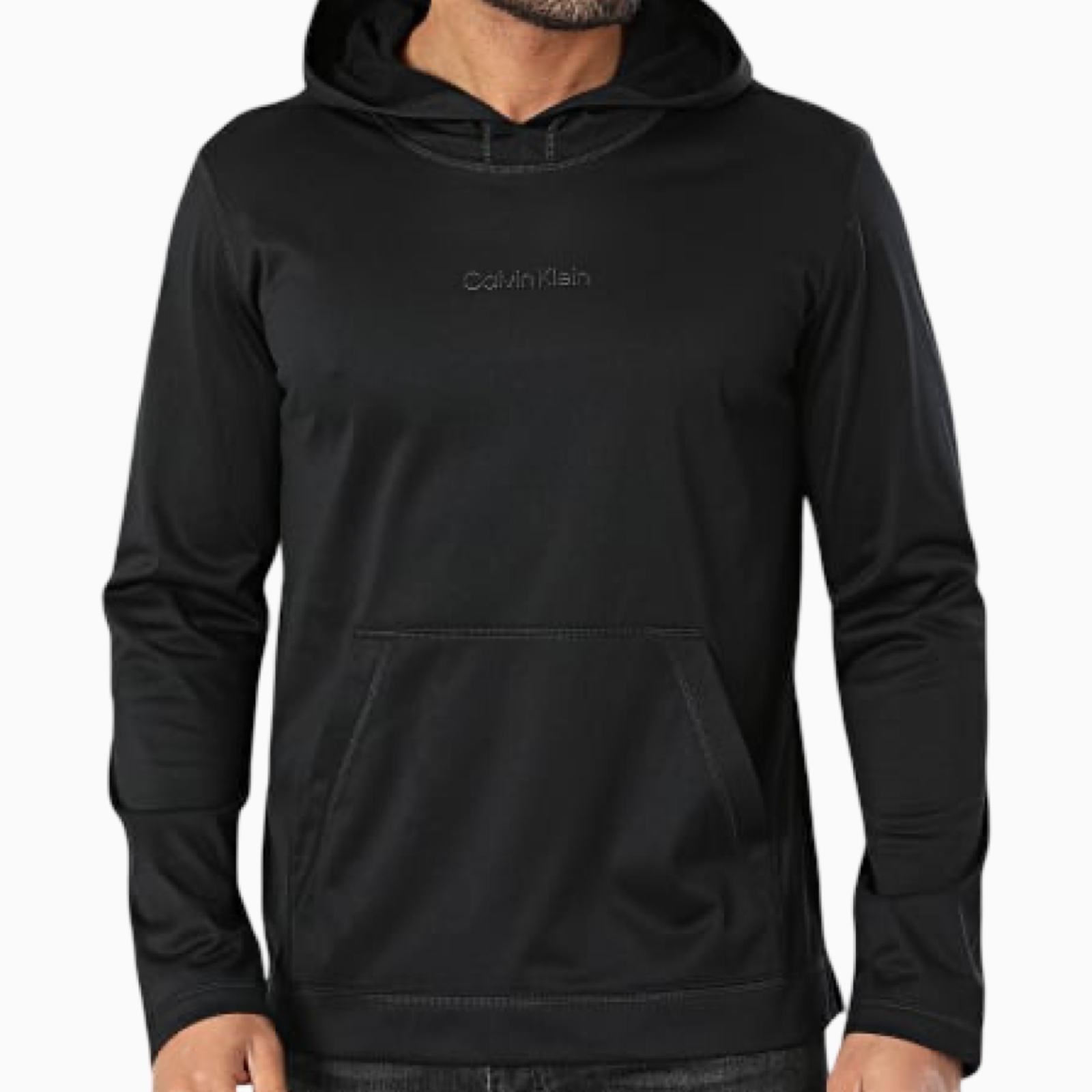 Мъжко черно худи Calvin Klein Men Hoodie 00GMS4W328 Front View