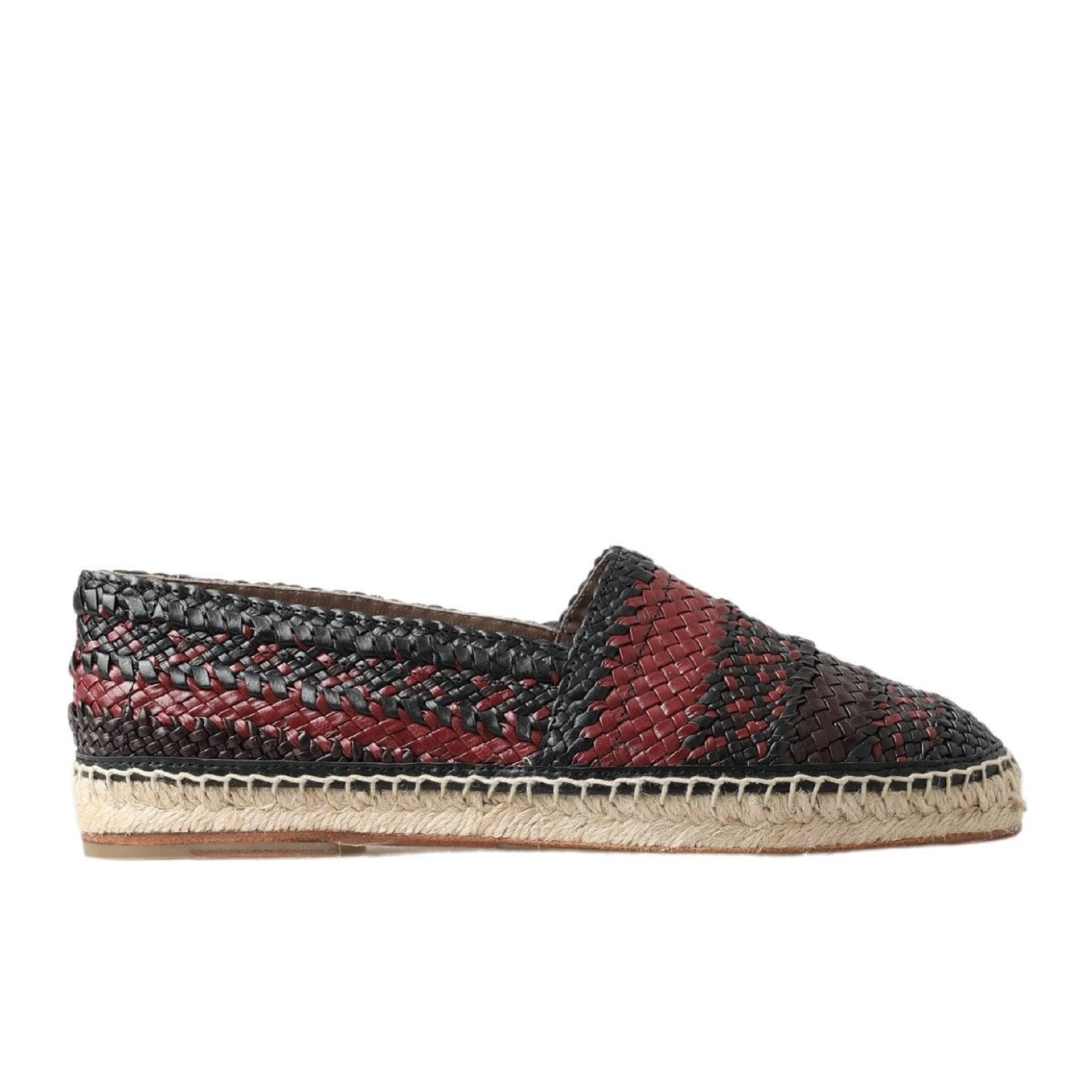 Мъжки еспадрили Men’s woven espadrilles DOLCE & GABBANA A50051 AB195 89852 Black/Burgundy lateral view