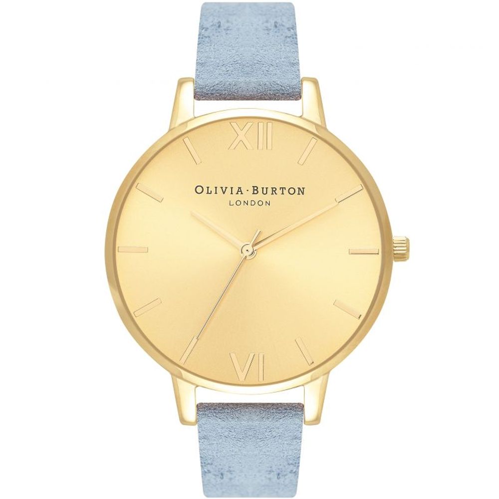 Olivia Burton син часовник от синтетична кожа
