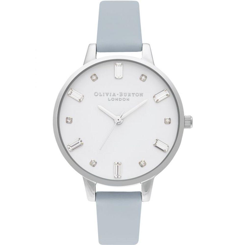 Olivia Burton син часовник от синтетична кожа