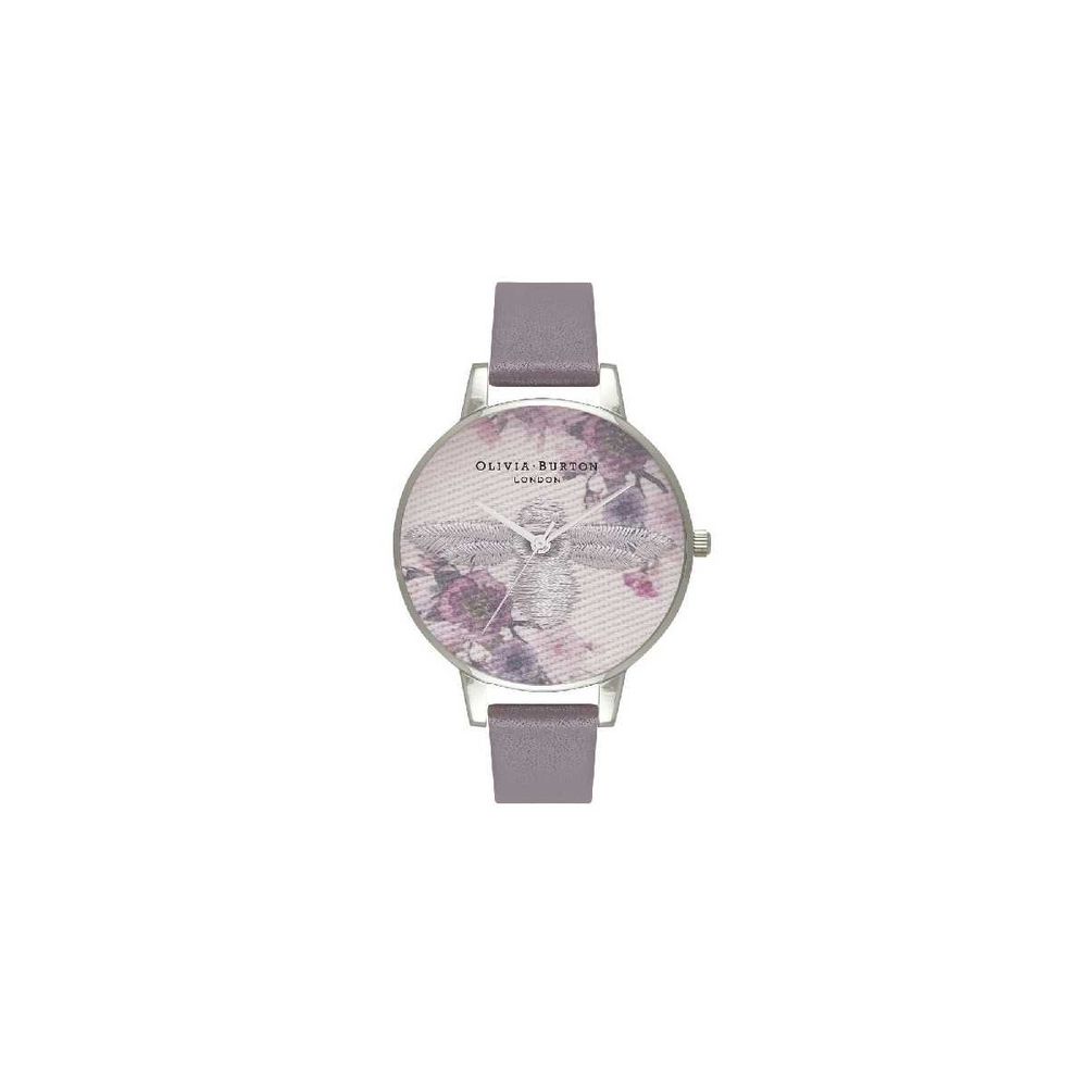 Сив часовник от синтетична кожа Olivia Burton