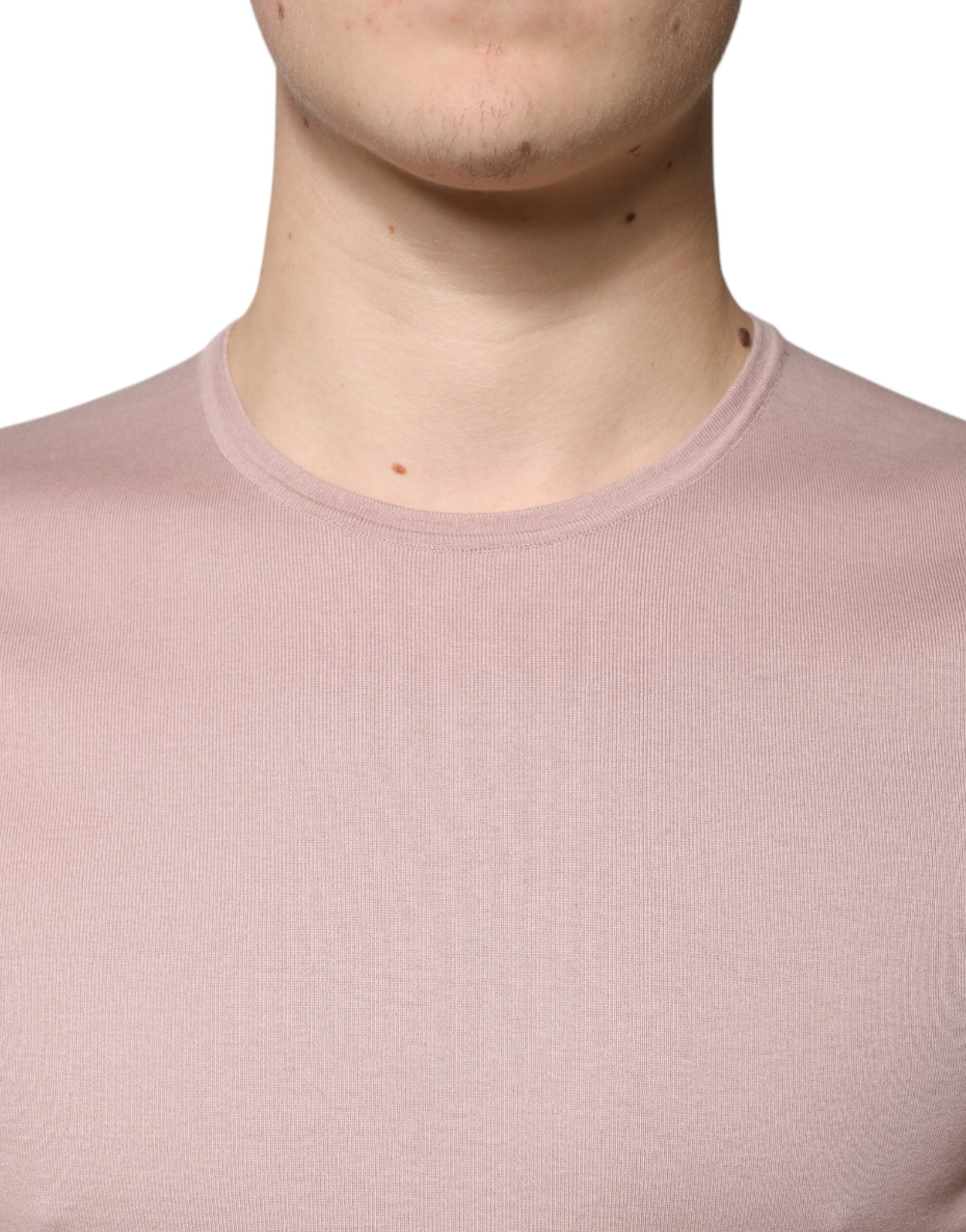 Кафява памучна тениска с къси ръкави и кръгло деколте Dolce &amp; Gabbana