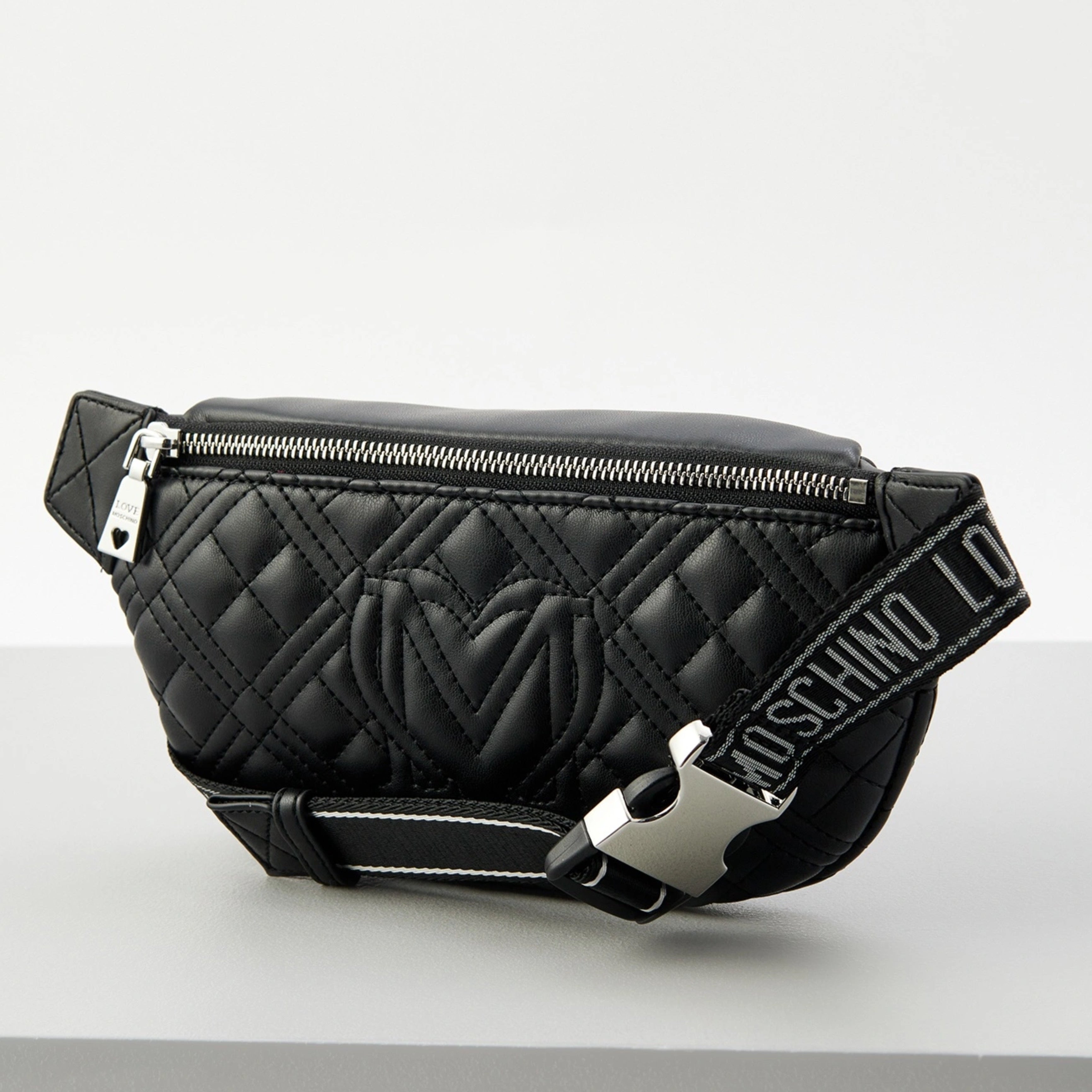 Дамска чанта банан Women’s waist bag Love Moschino JC4003PP1MLA000B Nero+Galv.Nikel back view