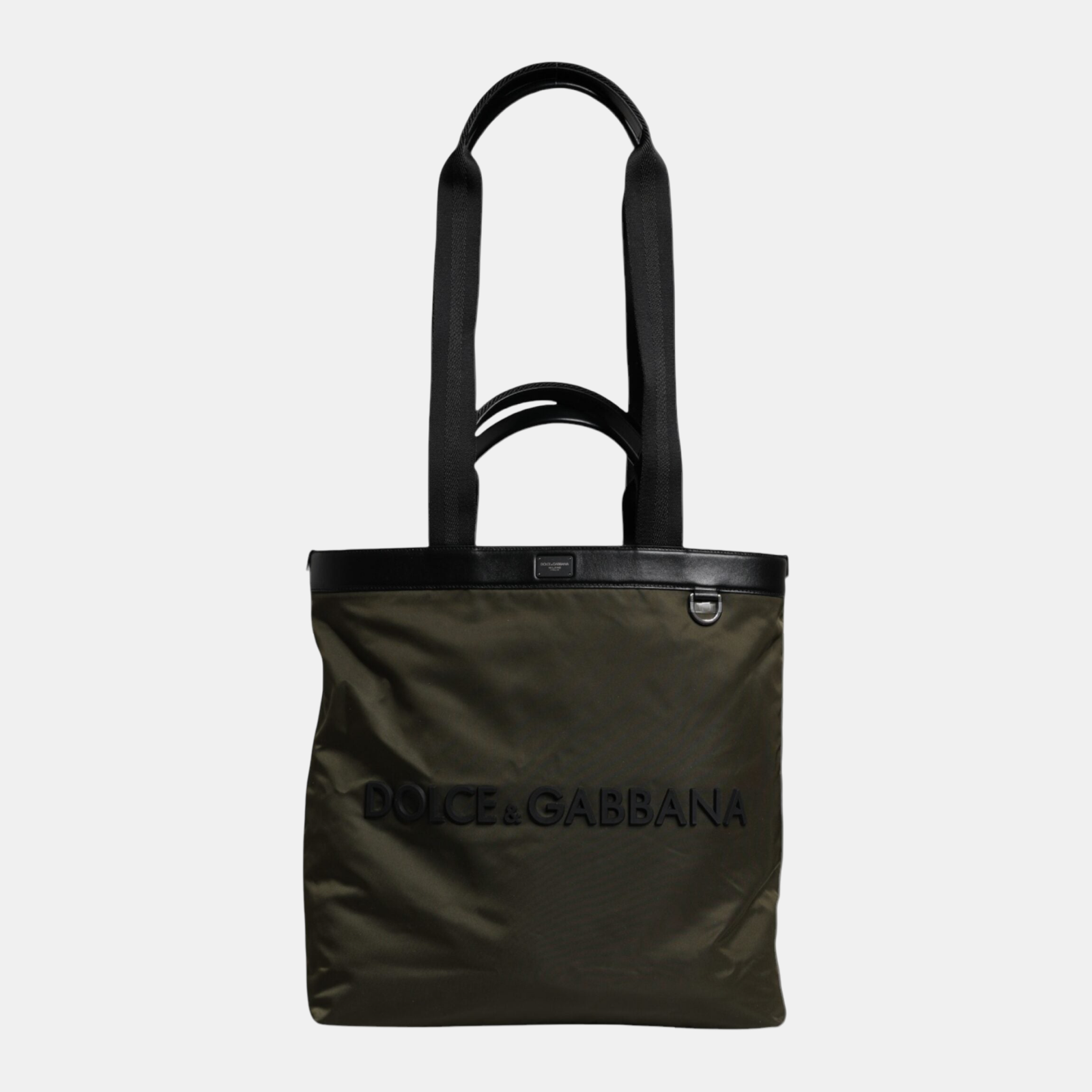 Dolce & Gabbana Military Green Shoulder Strap Tote Bag BM1623 AZ676 8G820 Front View
