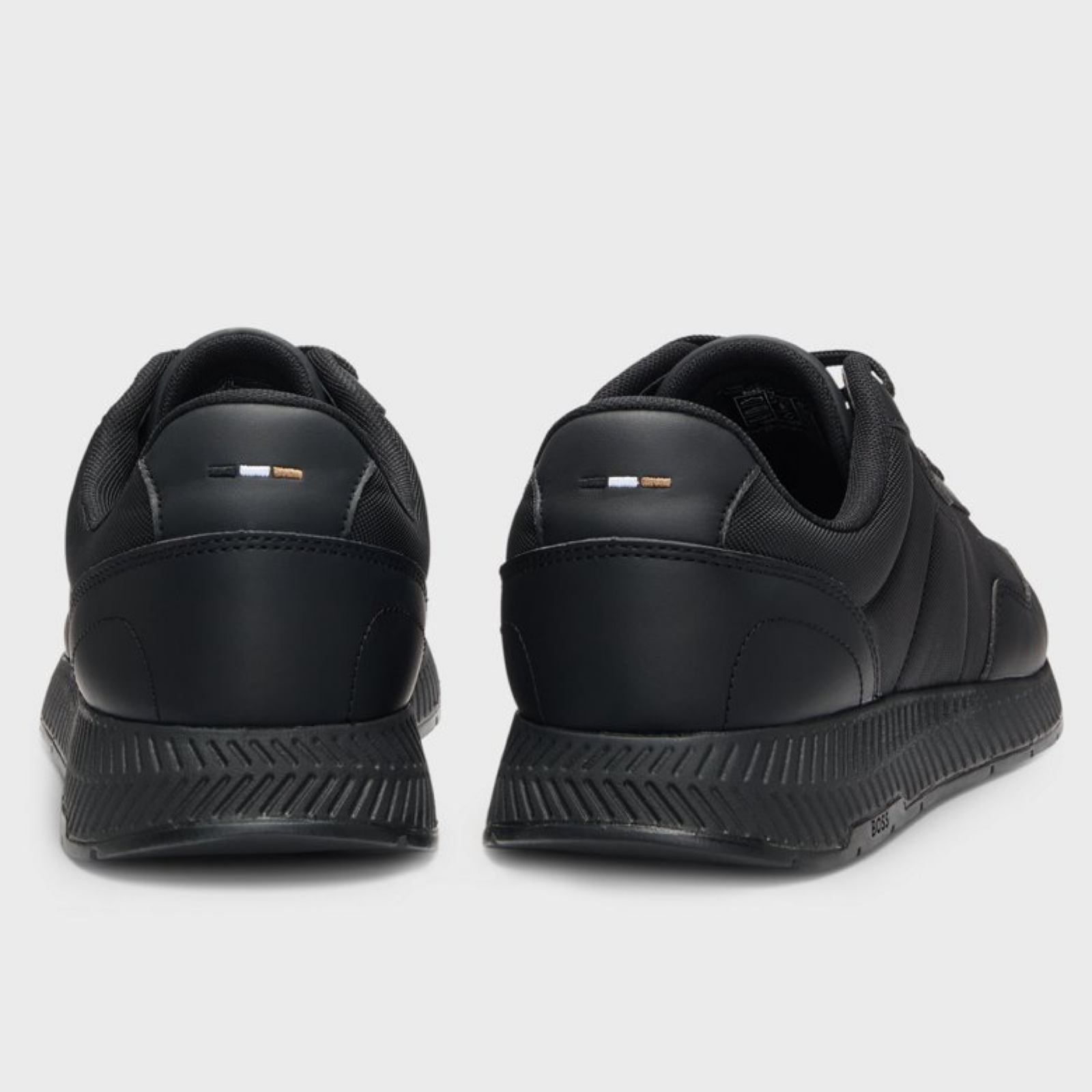Мъжки черни маратонки Boss Men Sneakers 50536481 Heel View