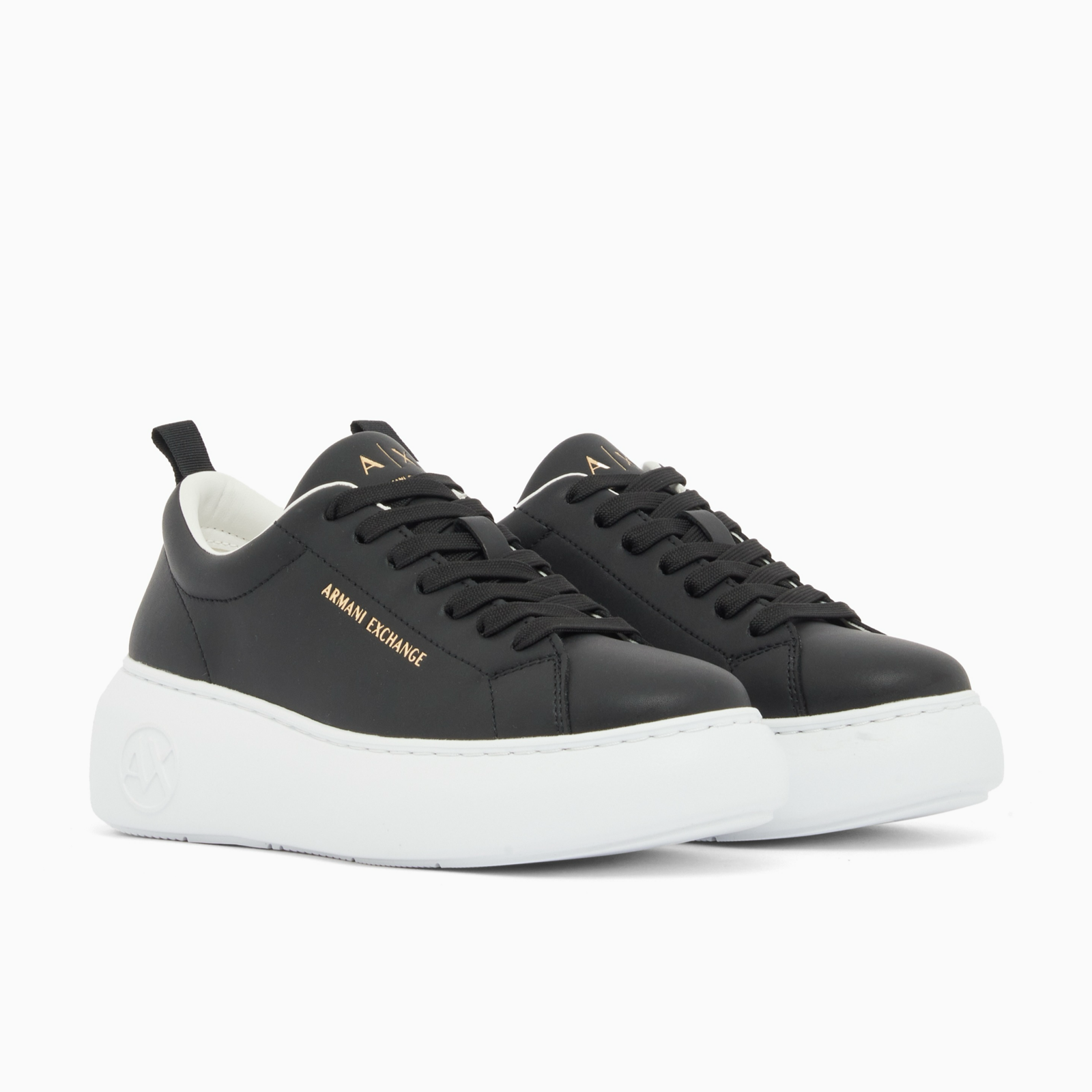 Дамски черни кецове Armani Exchange Women Sneakers XW002790 AF11912 UC001 Lateral View