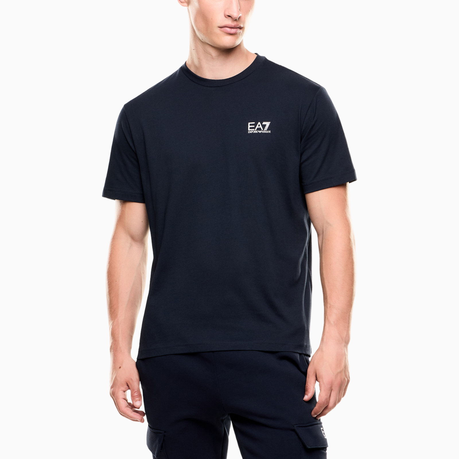 Мъжка синя теиска EA7 Emporio Armani Men T-shirt 7M000567 AF10375 MB149 Front View