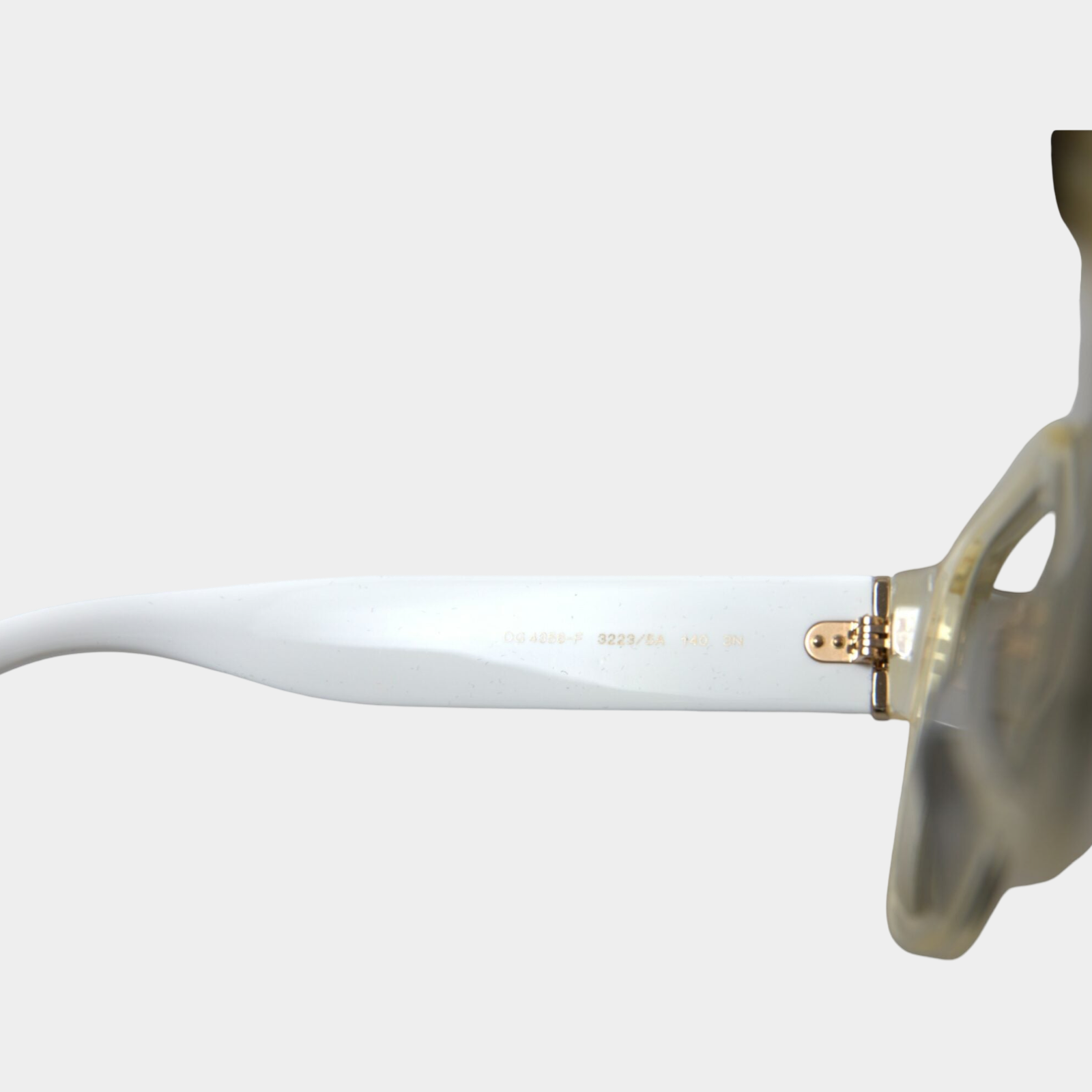 Dolce & Gabbana Chic White Acetate Designer Sunglasses