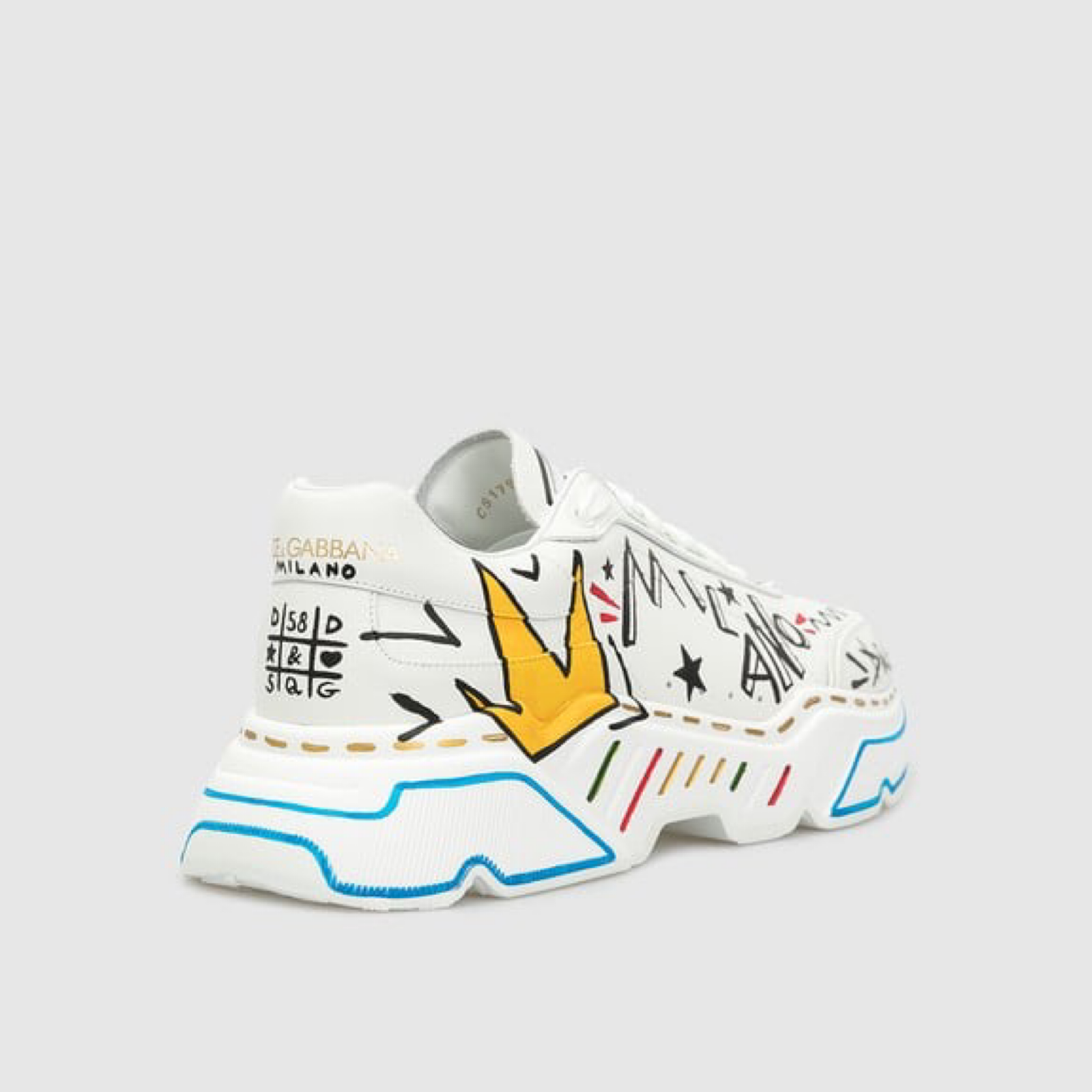 Мъжки ръчно рисувани маратонки Dolce & Gabbana Daymaster Hand Painted Men Sneakers CS1791 AO233