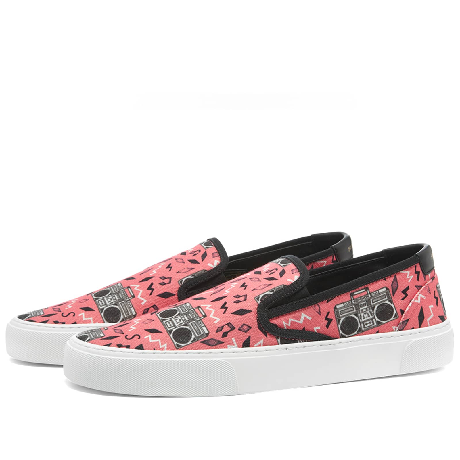 Saint Lauren Venice Pink Radio Print Foamers