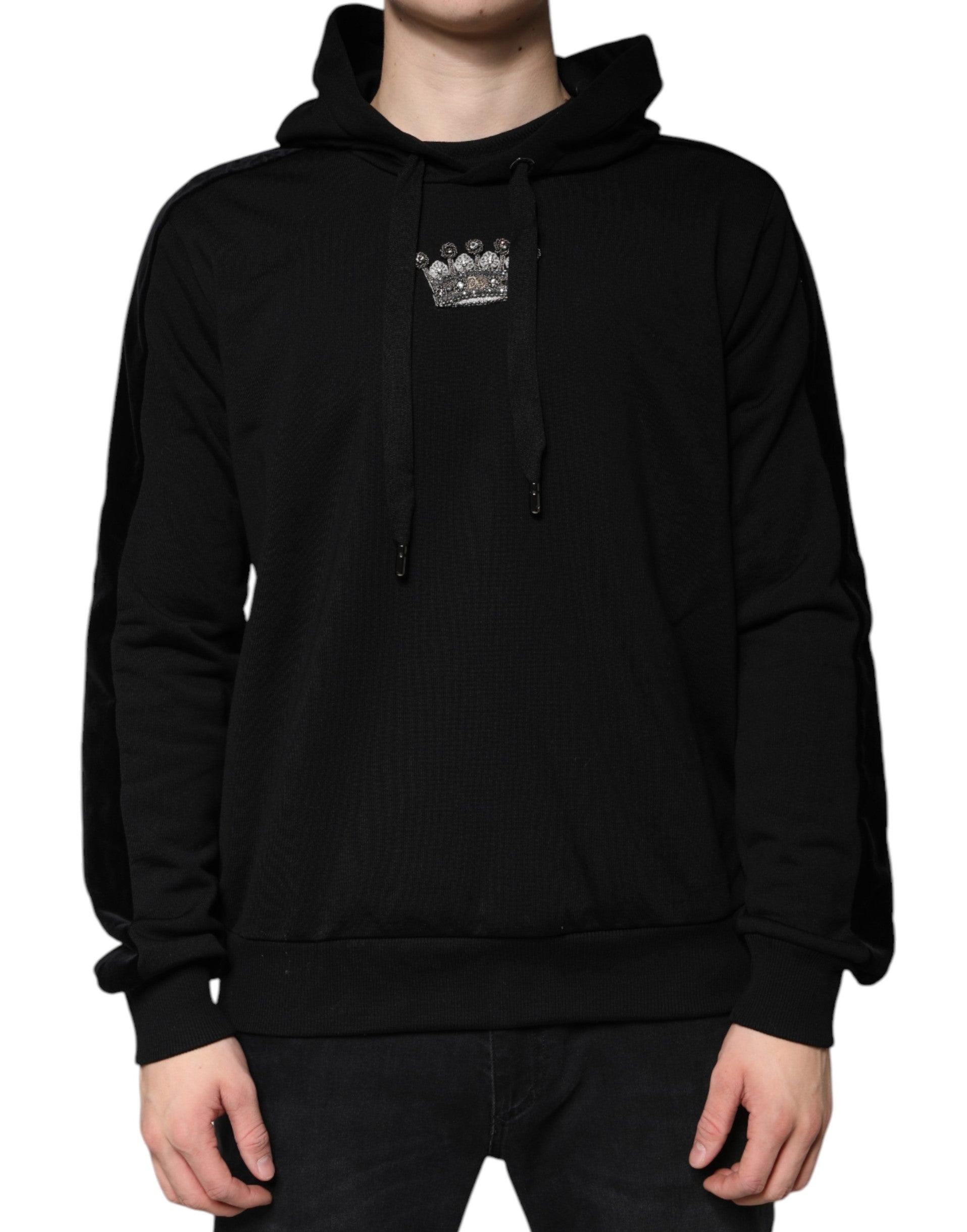 Памучен суичър с качулка Dolce &amp; Gabbana Black Crown