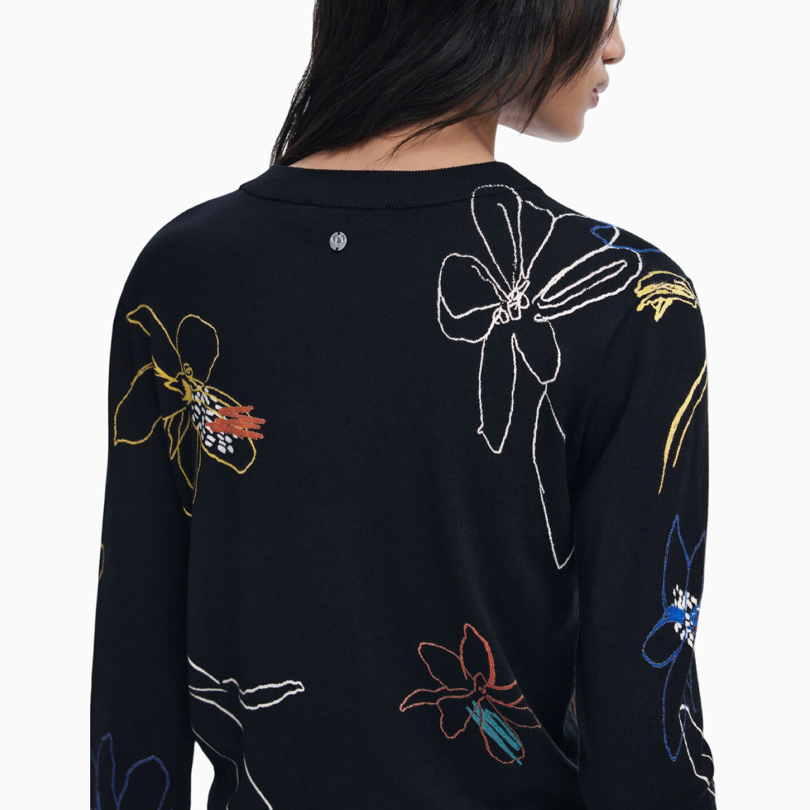 Дамски пуловер Desigual Women Sweater 25WWJF33 2000 Back View