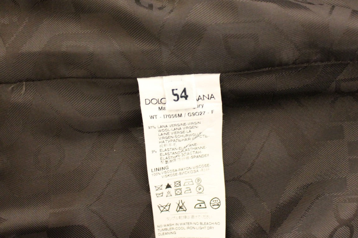 Елегантна вълнена жилетка на кафяви райета Dolce &amp; Gabbana