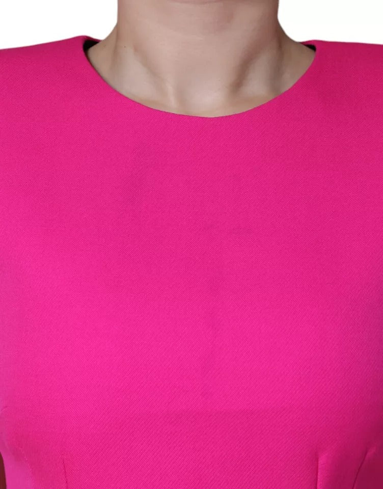 Розова мини рокля без ръкави по тялото на Dolce &amp; Gabbana с А-силует