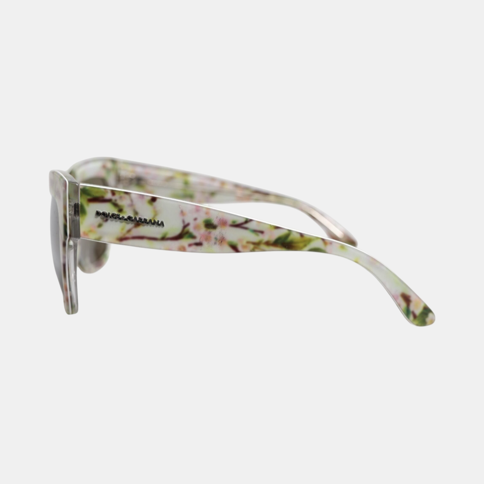 Dolce & Gabbana White DG4231F Floral Acetate Rectangle Shades Sunglasses