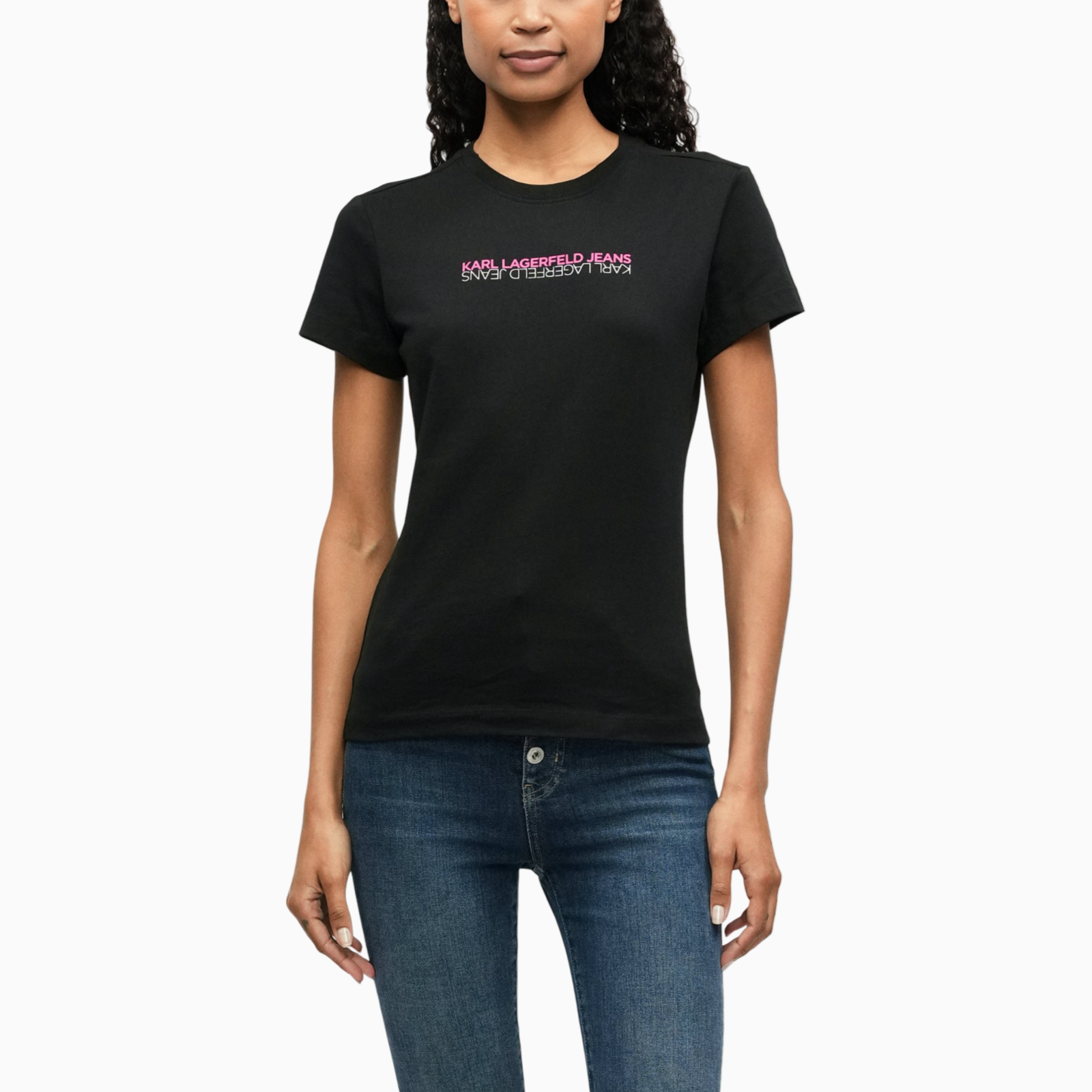 Мъжка тениска Karl Lagerfeld Jeans Women T-shirt B1W17053 999 Front View