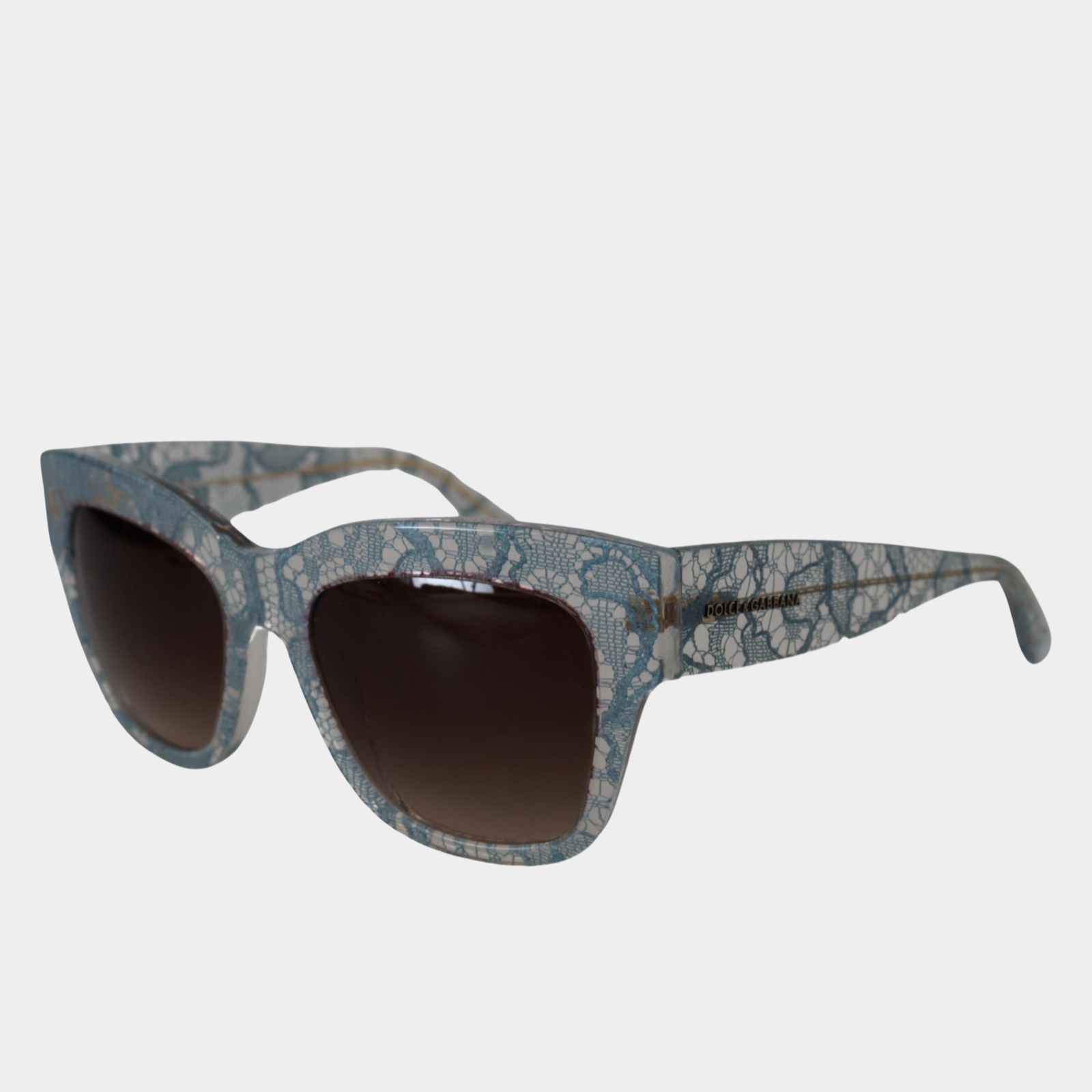Dolce & Gabbana Elegant Lace Detail Blue Sunglasses DG4231 Side View