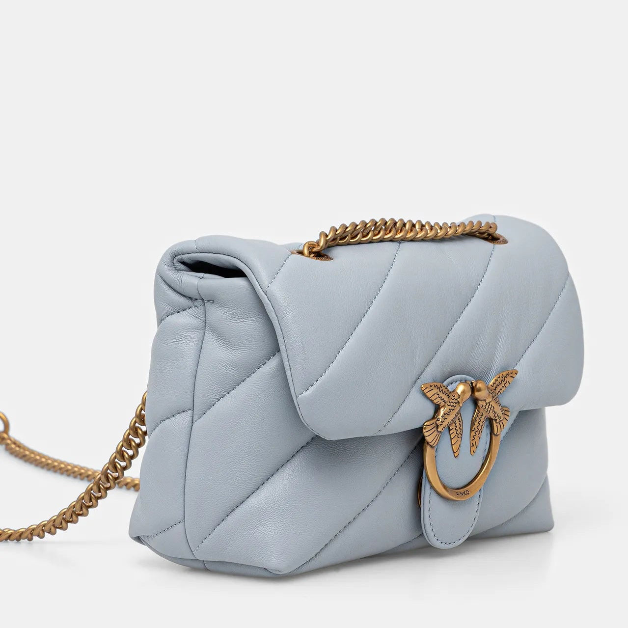 Дамска чанта Women’s shoulder bag Pinko Love Baby 100040 A0F2 E37Q Light blue angled view