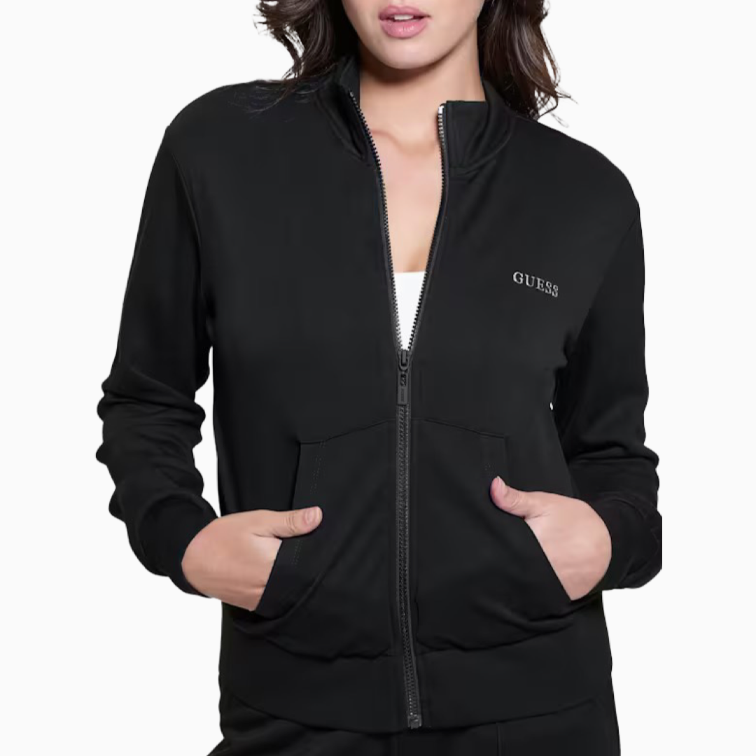 Дамски черен суичър Guess Active V5RQ17 KCOB2