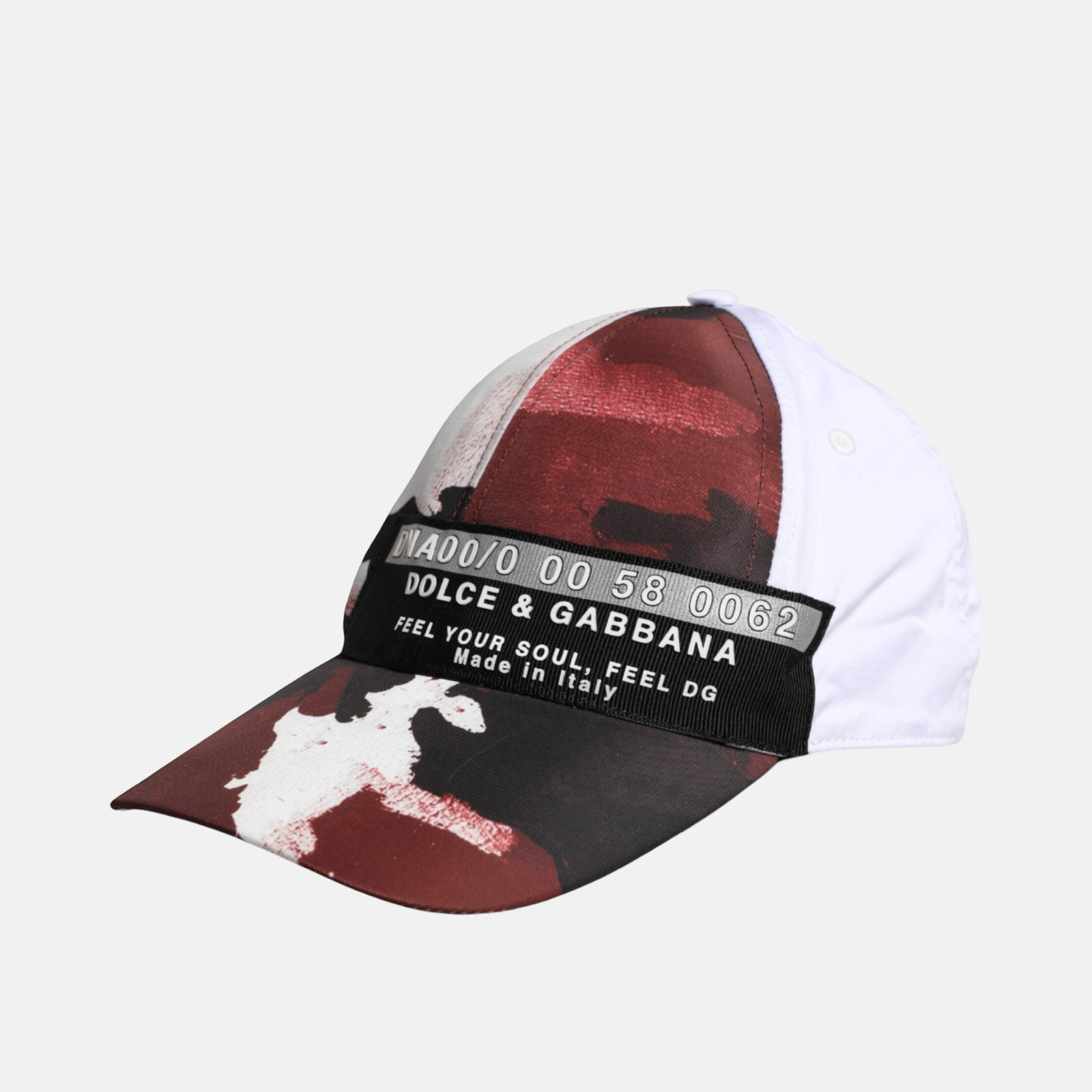 Dolce & Gabbana Camouflage Print 6 Panels Baseball Cap Side View