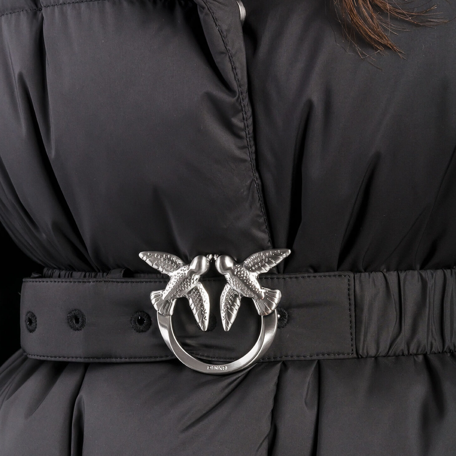 Дамско дълго яке Women's jacket Collirio Caban PINKO 103828 A11M Z99 Black Close-Up