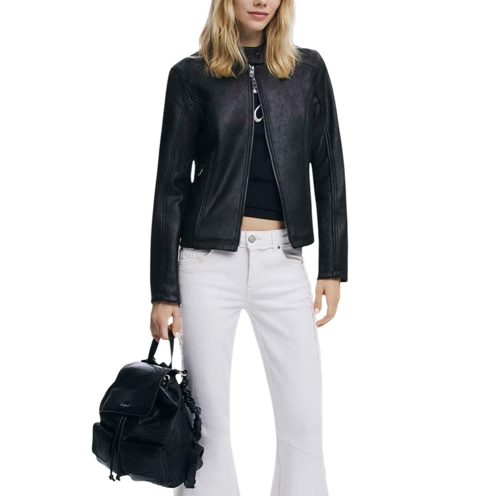 Дамска черна раница Desigual Women Rucksack 26SAKP35 2000U Model View