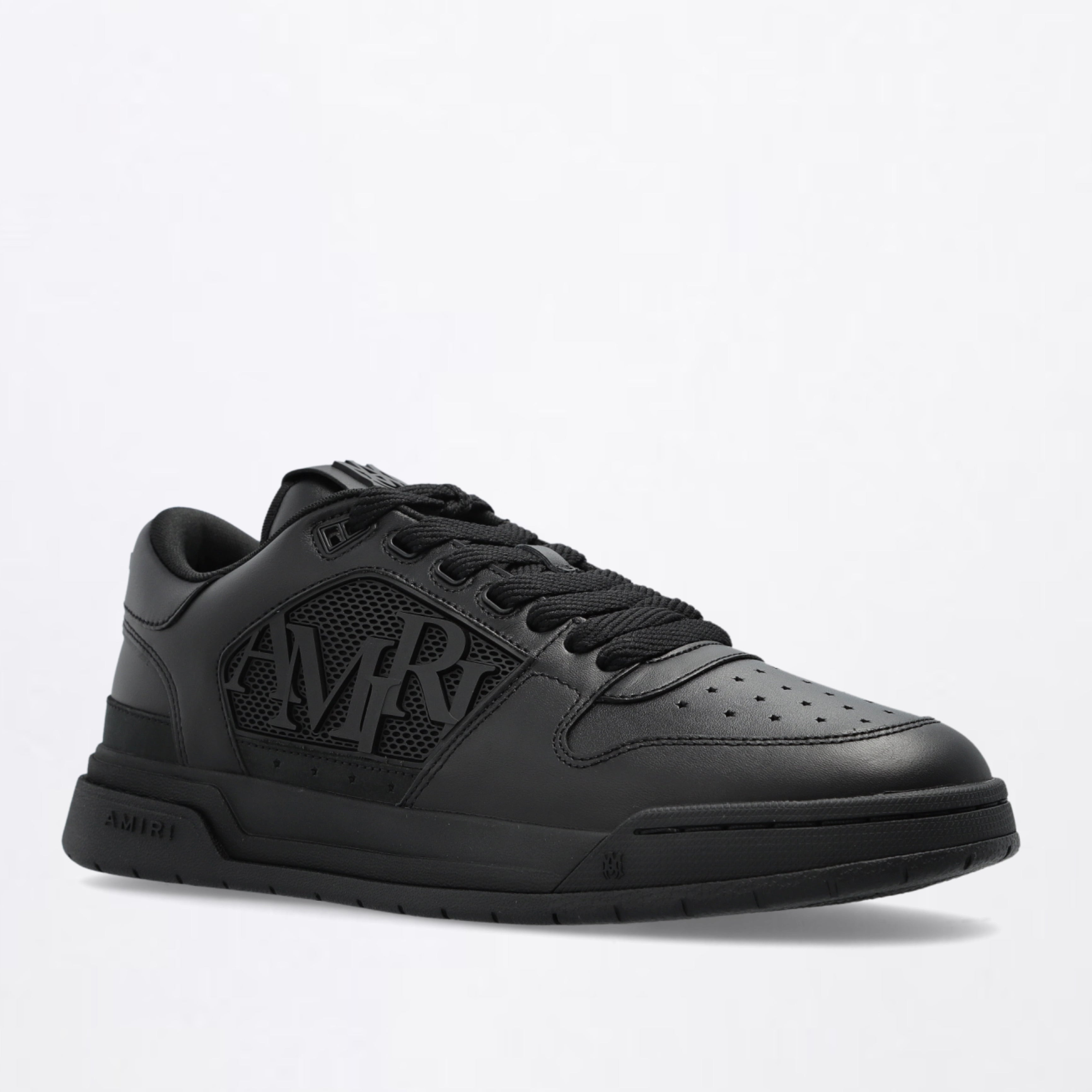 Мъжки кецове в черно Men’s sneakers Amiri AMFOSR1158 Black lateral angled view