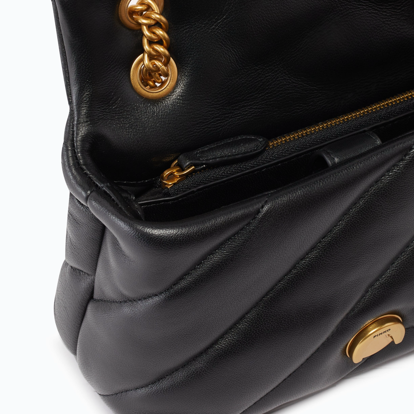 Дамска чанта Pinko Love Mini Puff Maxi Quilt Shoulder Bag 100039 A0F2 Z99Q Inside View