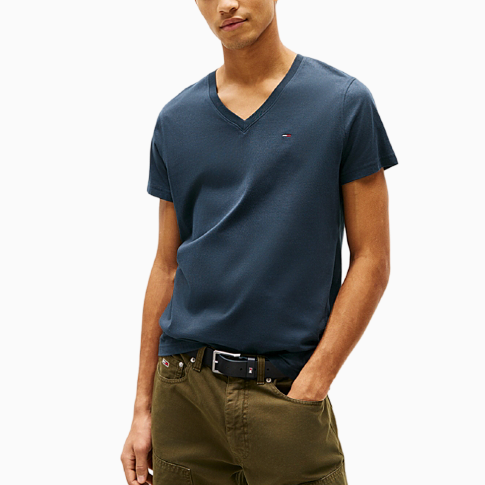 Мъжка синя тениска Tommy Hilfiger Men T-shirt DM0DM04410 Front View