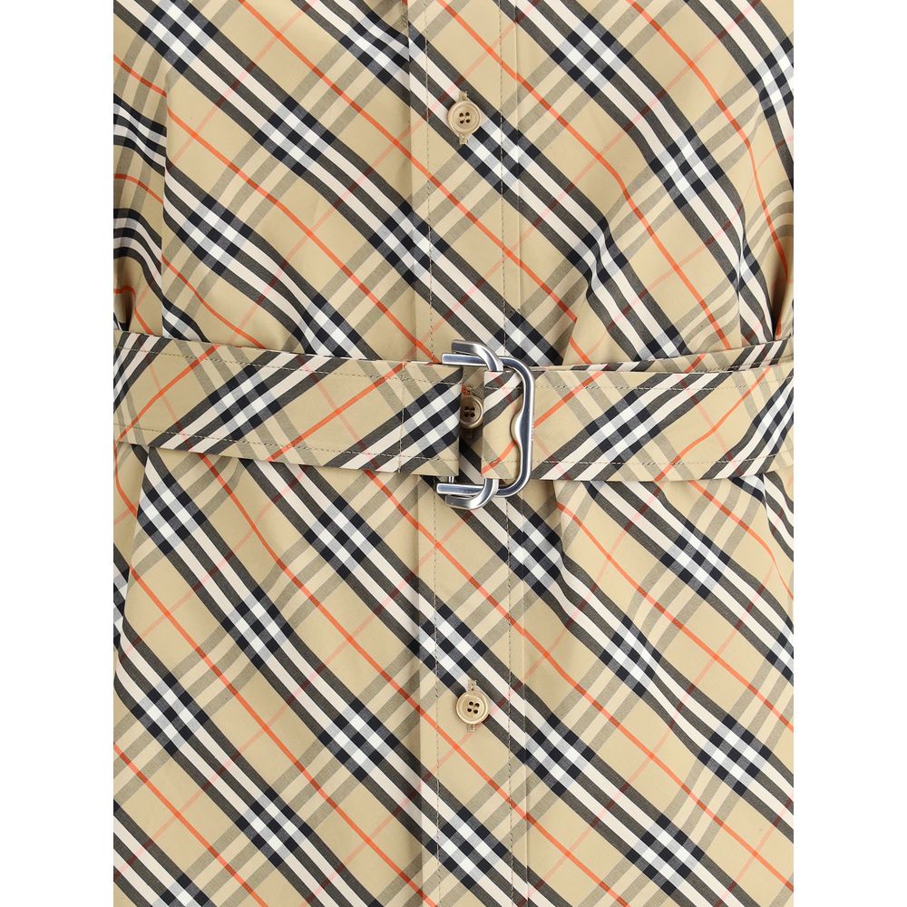 Рокля с карирана риза Burberry Archivio
