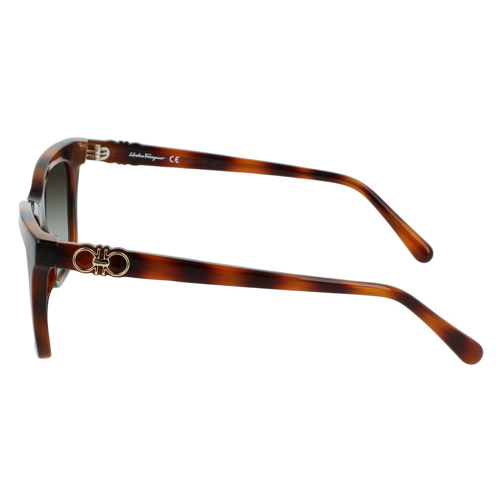 Кафяви слънчеви очила Ferragamo Injected