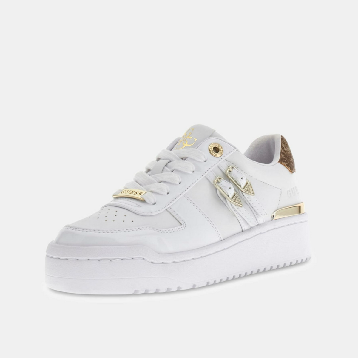 Дамски кецове Guess Women Sneakers FLFMAGELE12 WHITE Lateral View